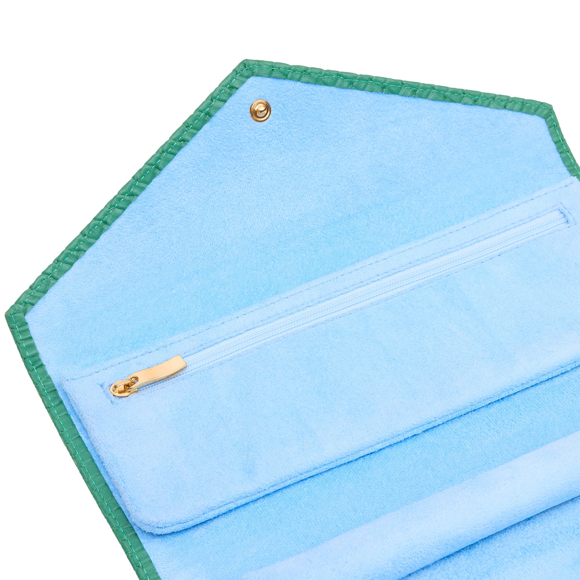 Charlotte Jewellery Roll - Green