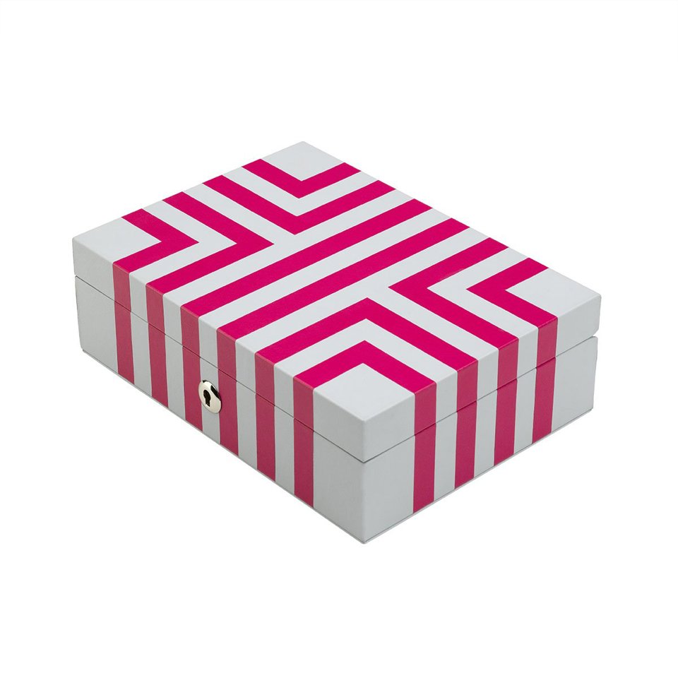 Maze Jewellery Box - Grey/Pink