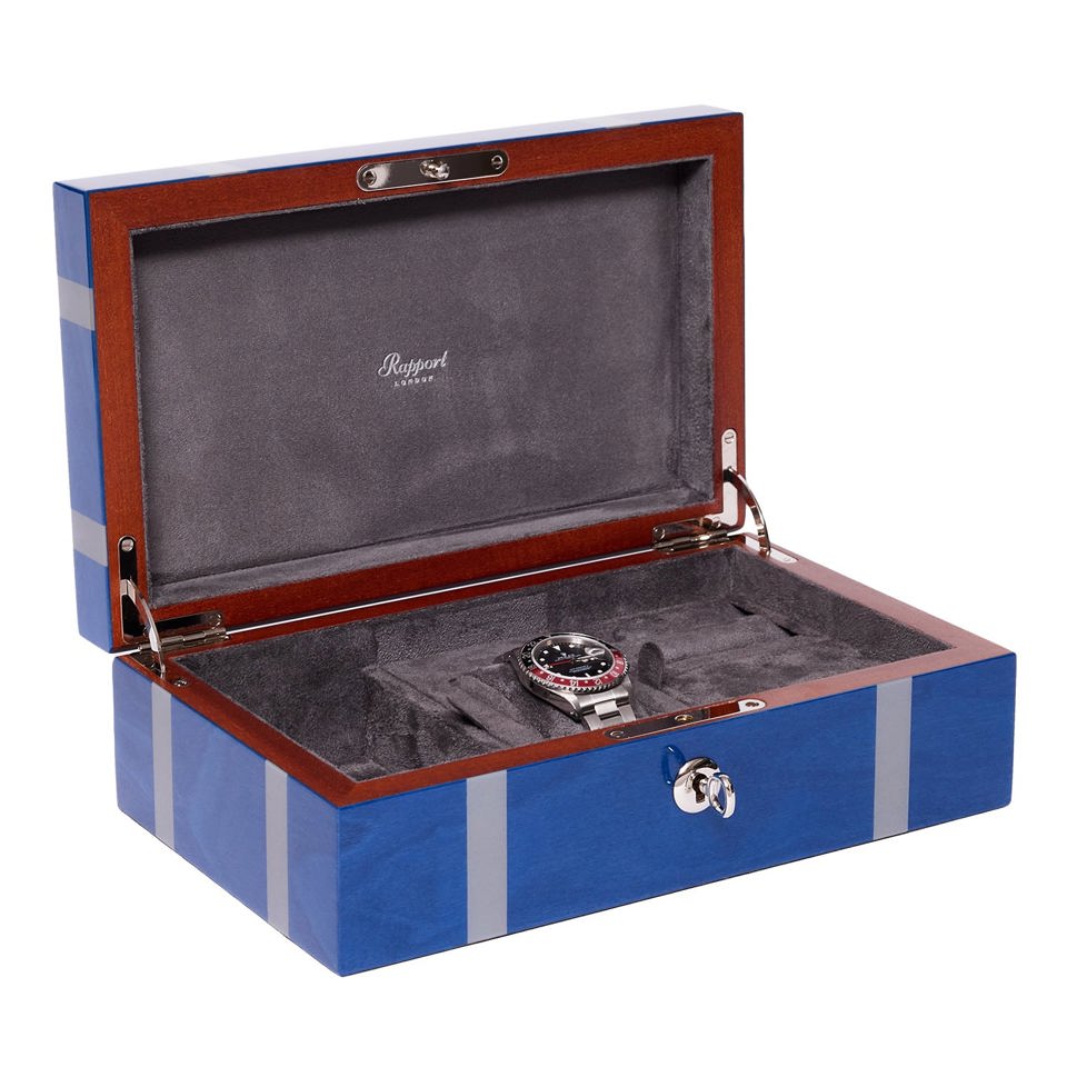 Carnaby Watch and Jewellery Box - Blue