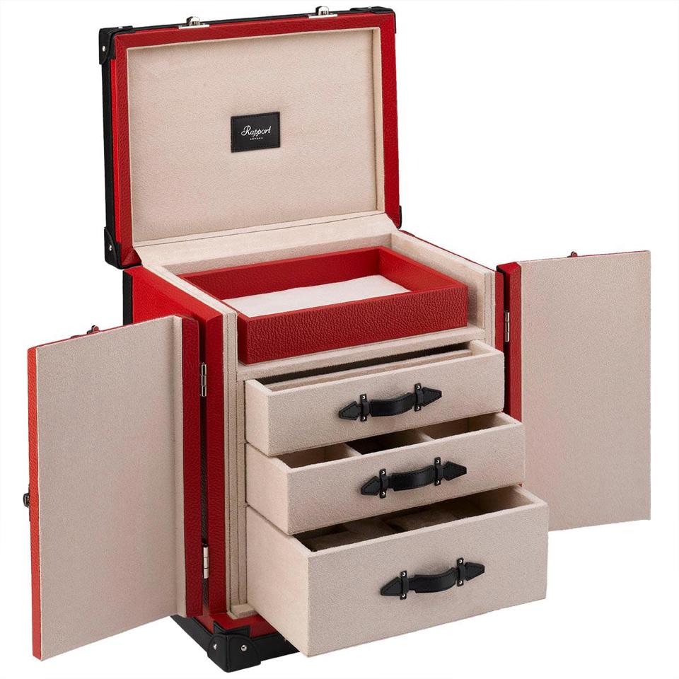 Deluxe Jewellery Trunk - Red