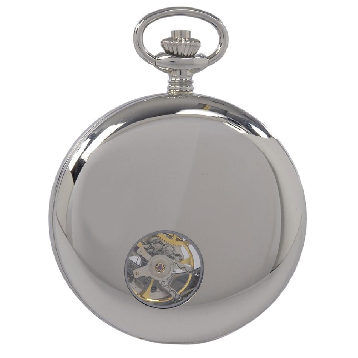 Mechanical Half Hunter Pocket Watch 53mm - Silver