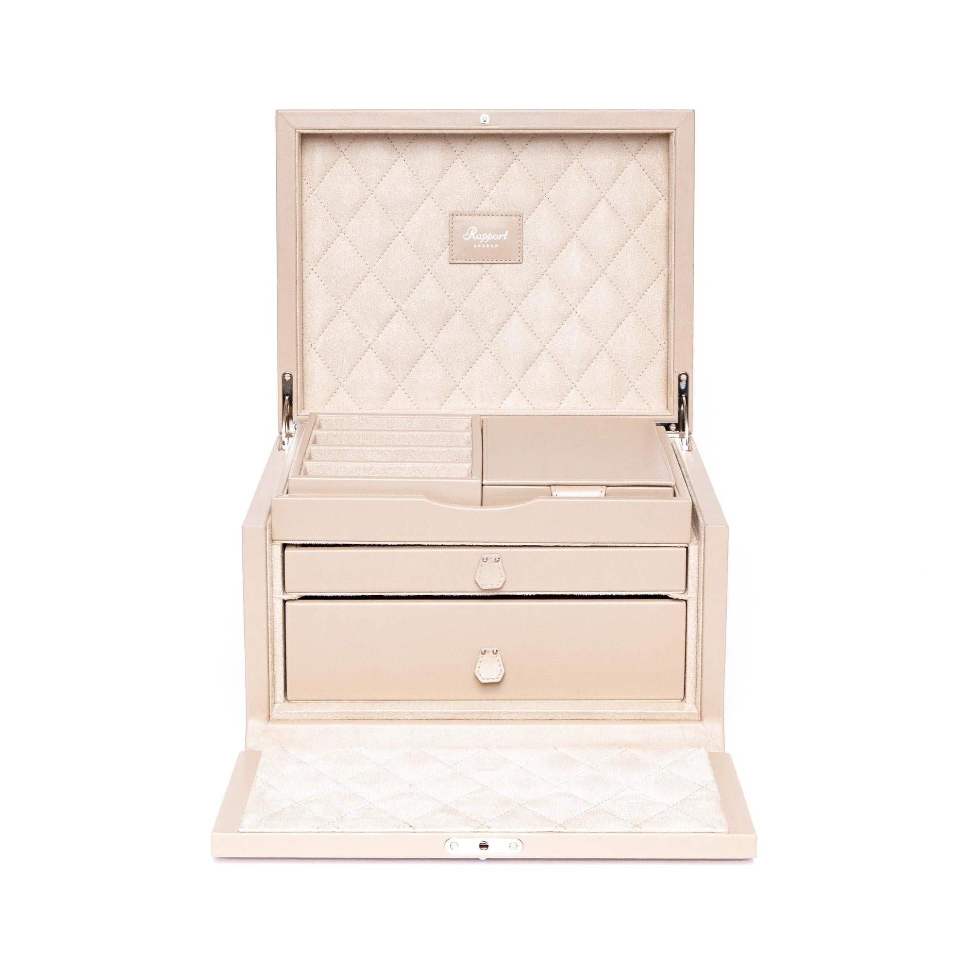 Victoria Large Jewellery Box - Beige
