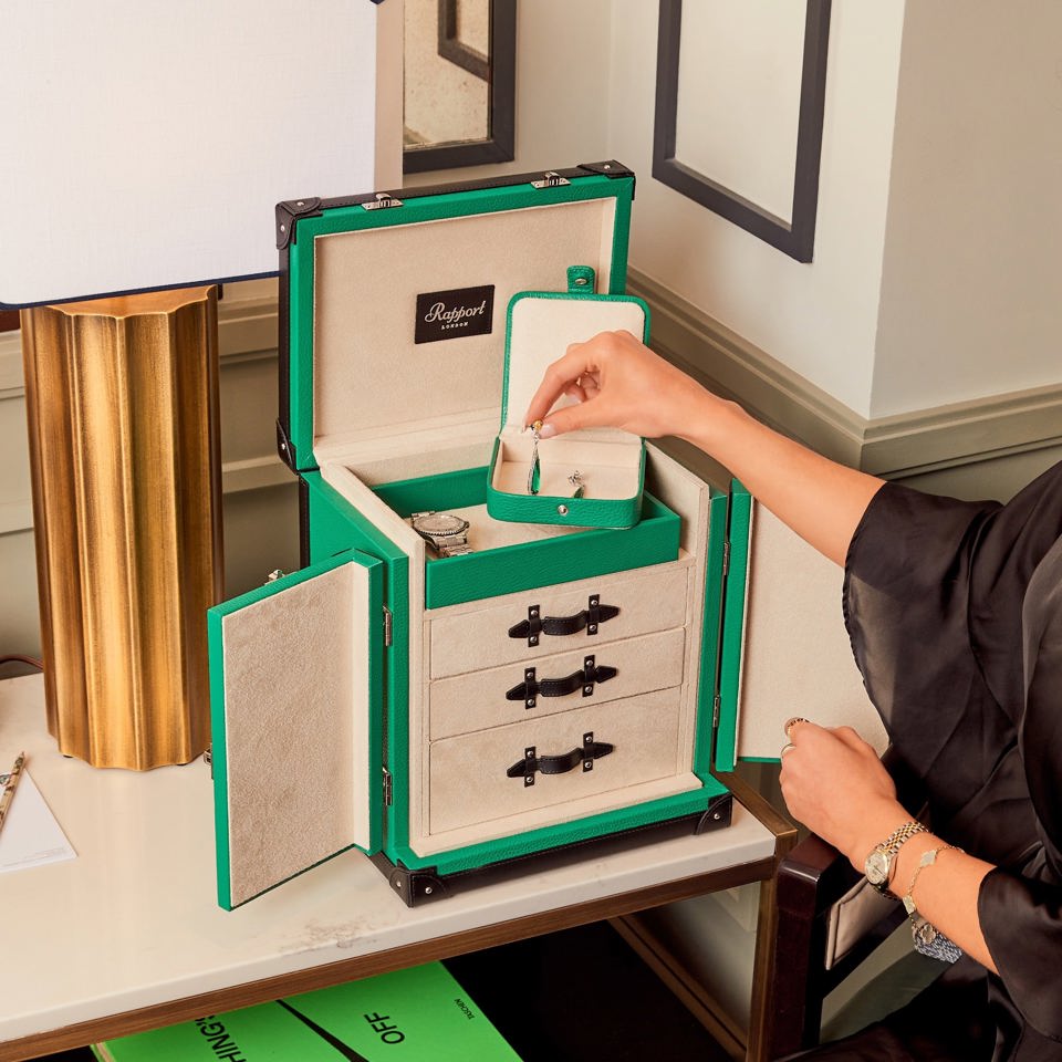 Deluxe Jewellery Trunk - Green