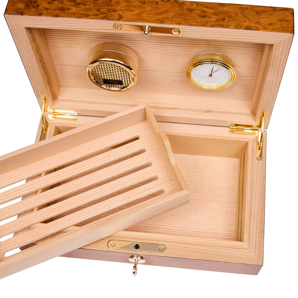 Heritage Small Humidor - Burr Walnut