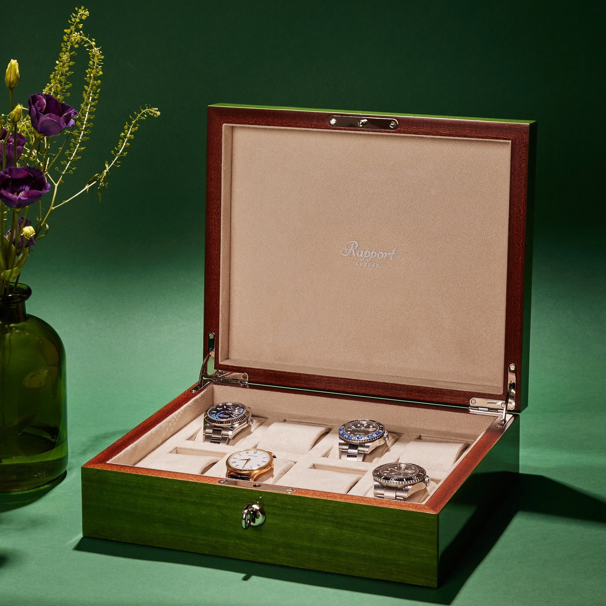 Heritage Chroma Eight Watch Box - Green