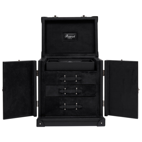 Deluxe Jewellery and Accessory Trunk Black
