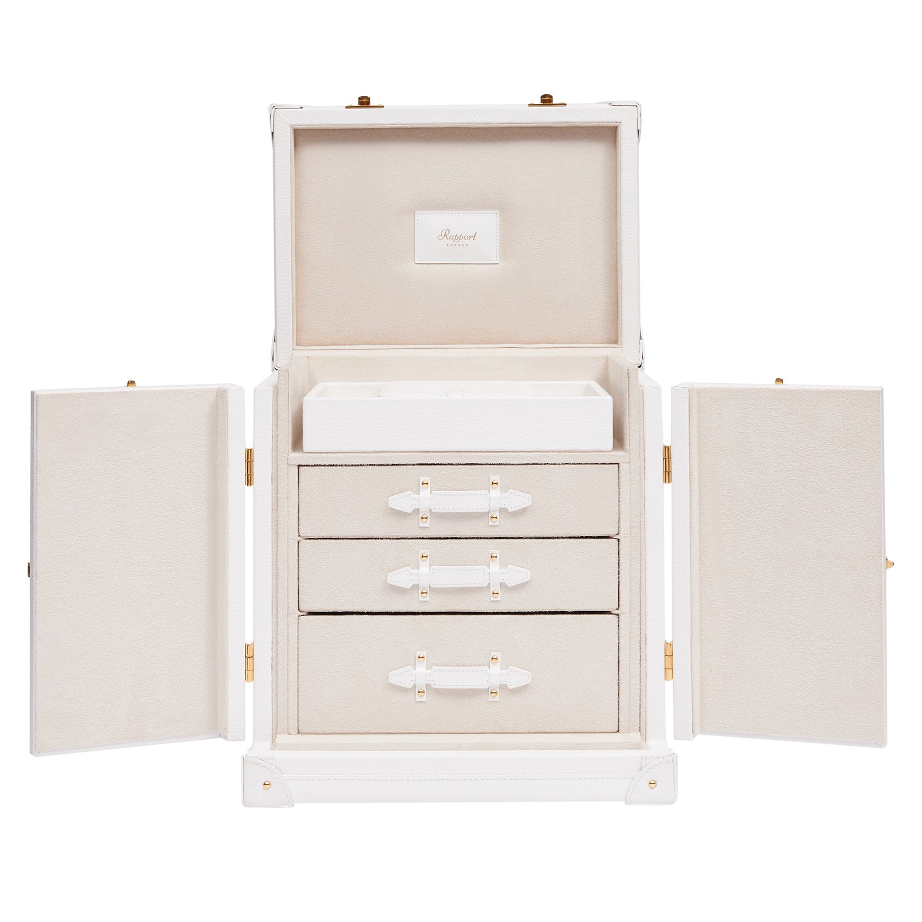 Sample Deluxe Jewellery and Accessory Trunk - White