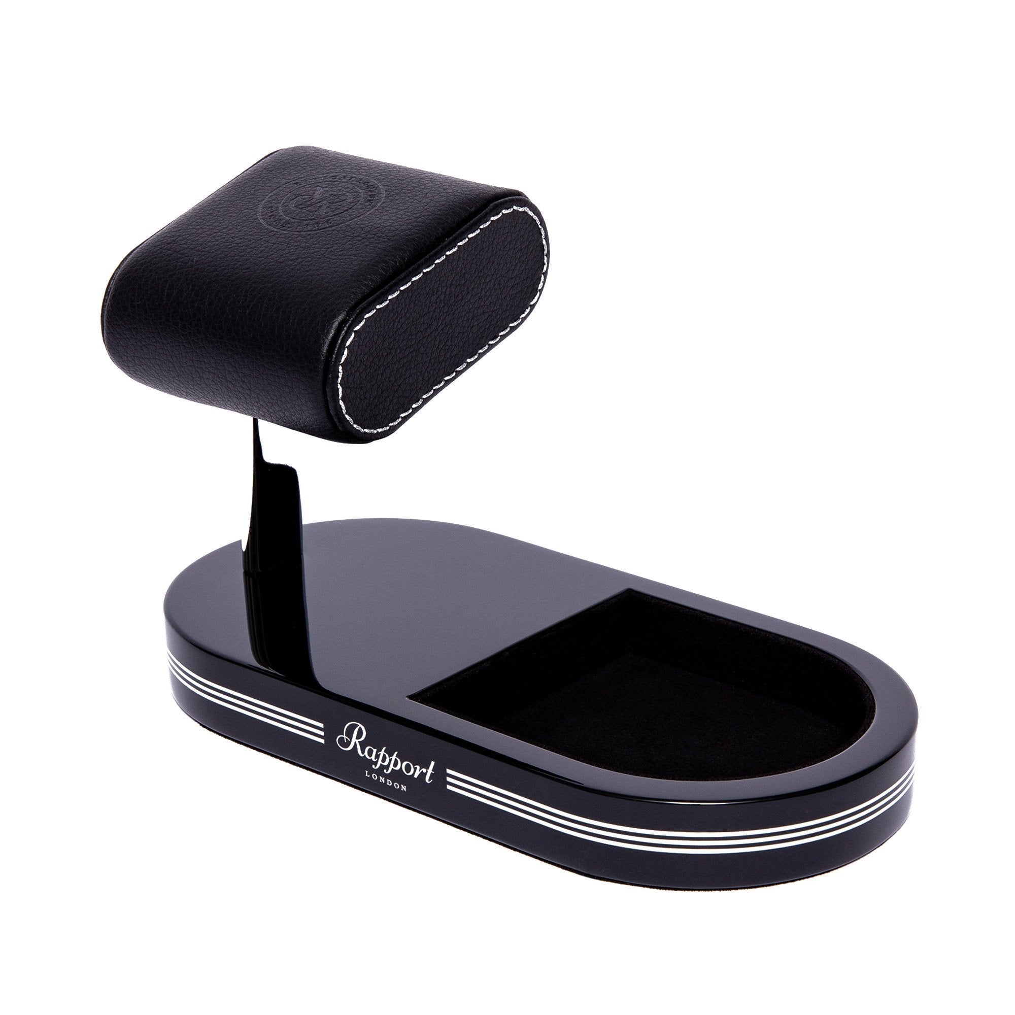 Formula Watch Stand With Tray - Black Silver