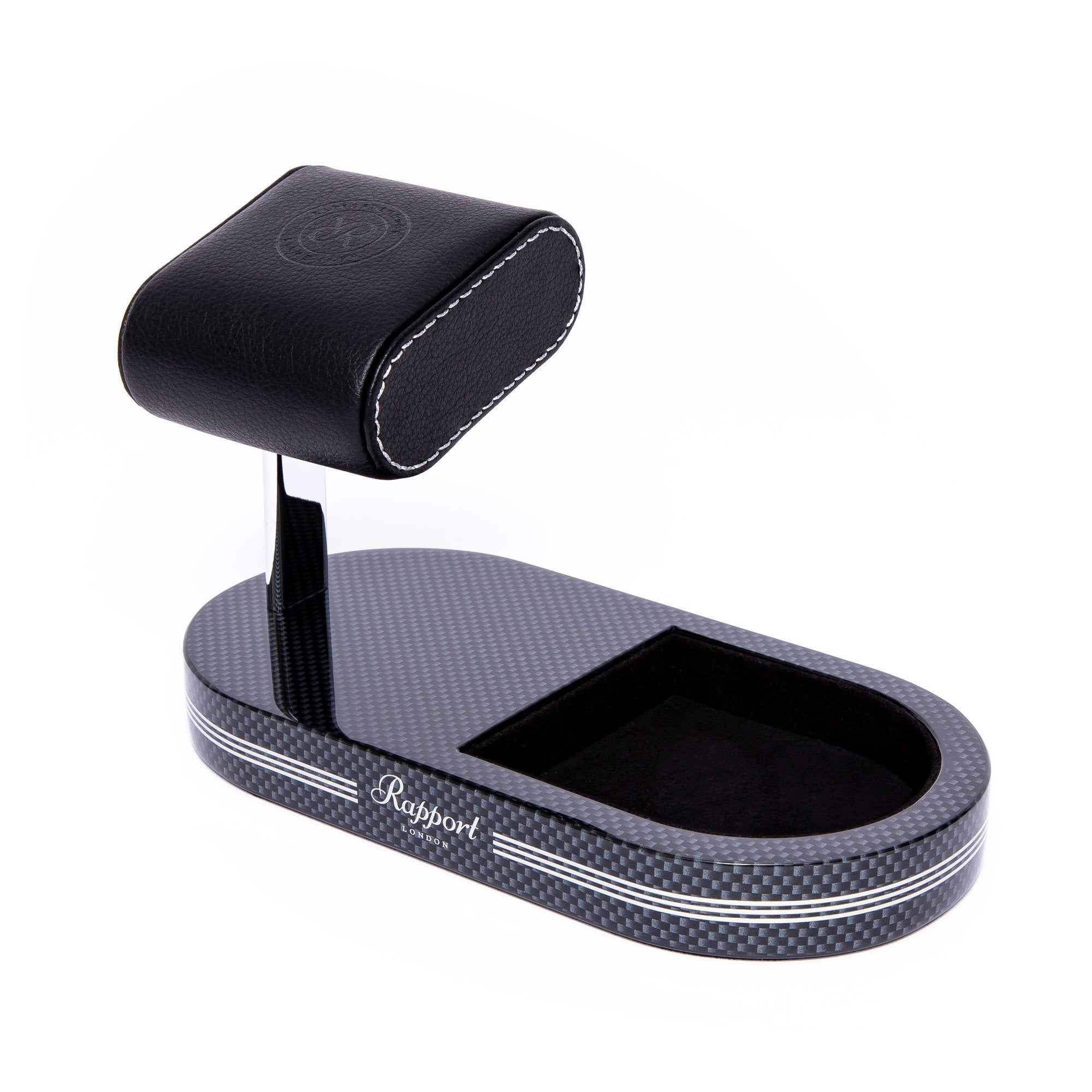 Formula Watch Stand With Tray - Carbon Fibre
