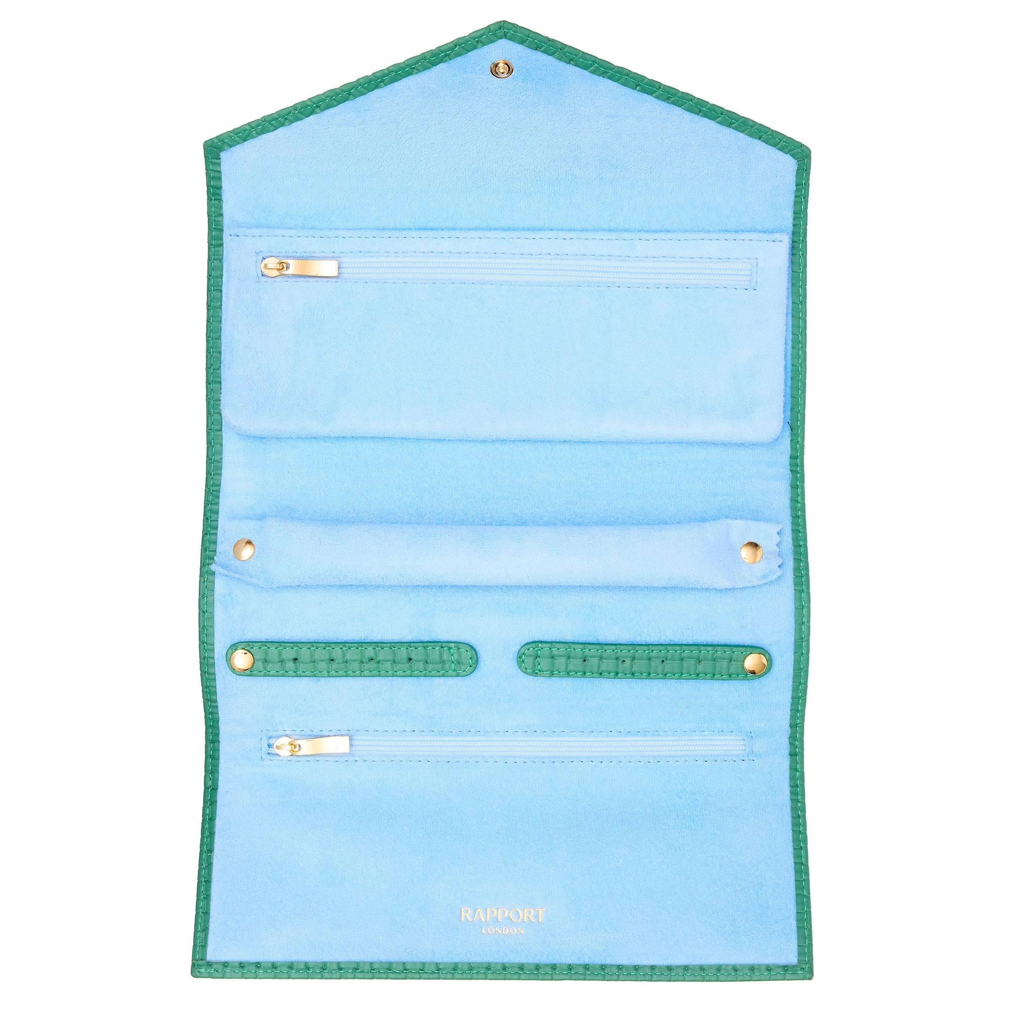 Charlotte Jewellery Roll - Green