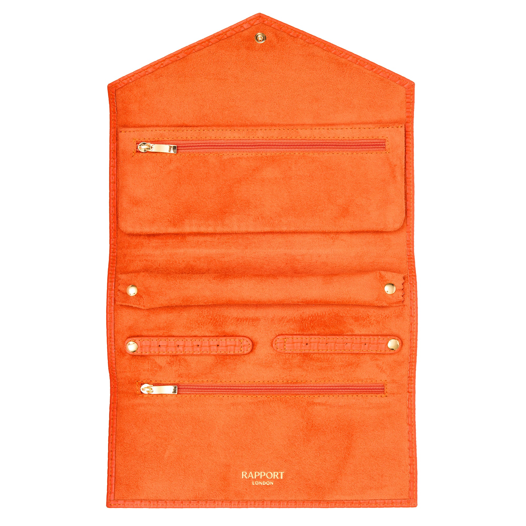Charlotte Jewellery Roll - Orange