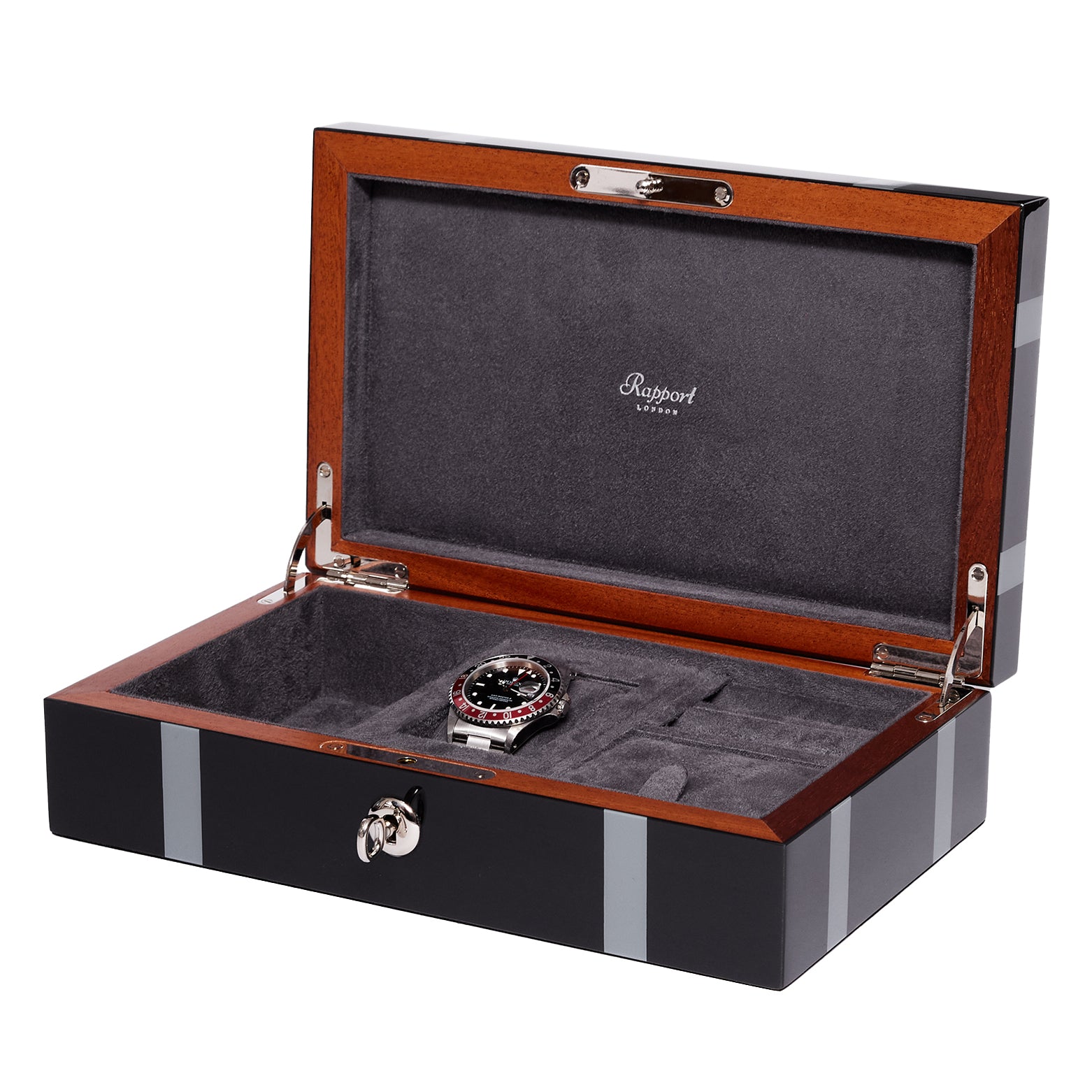 Carnaby Watch and Jewellery Box - Black