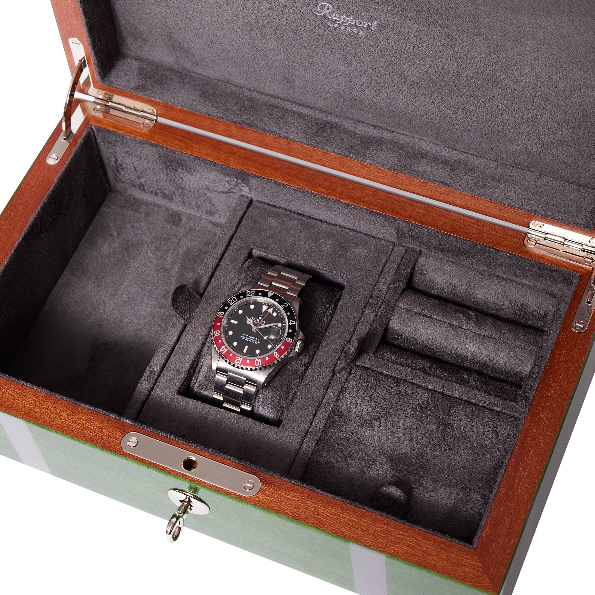 Carnaby Watch and Jewellery Box - Green