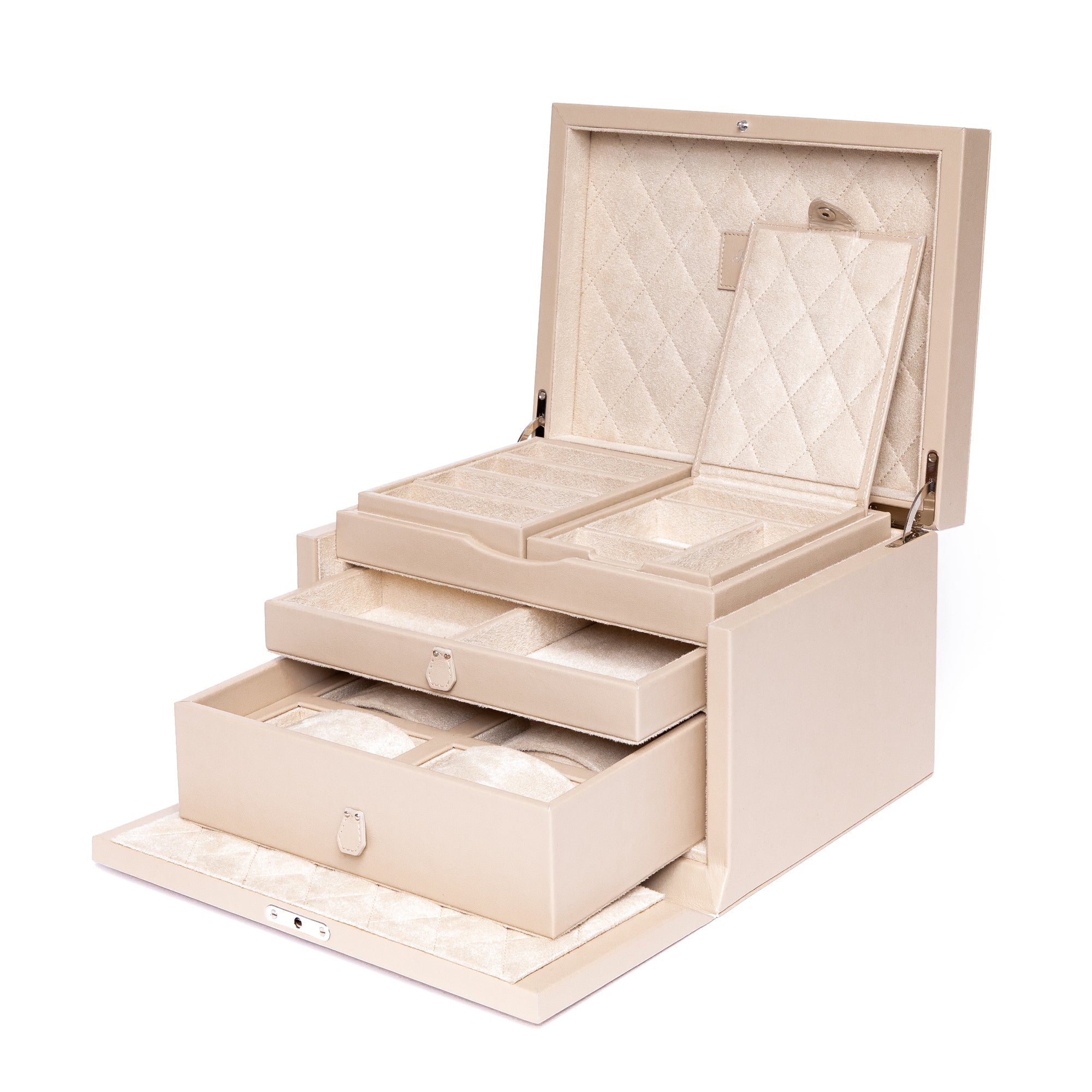 Aura Large Jewellery Box - Beige