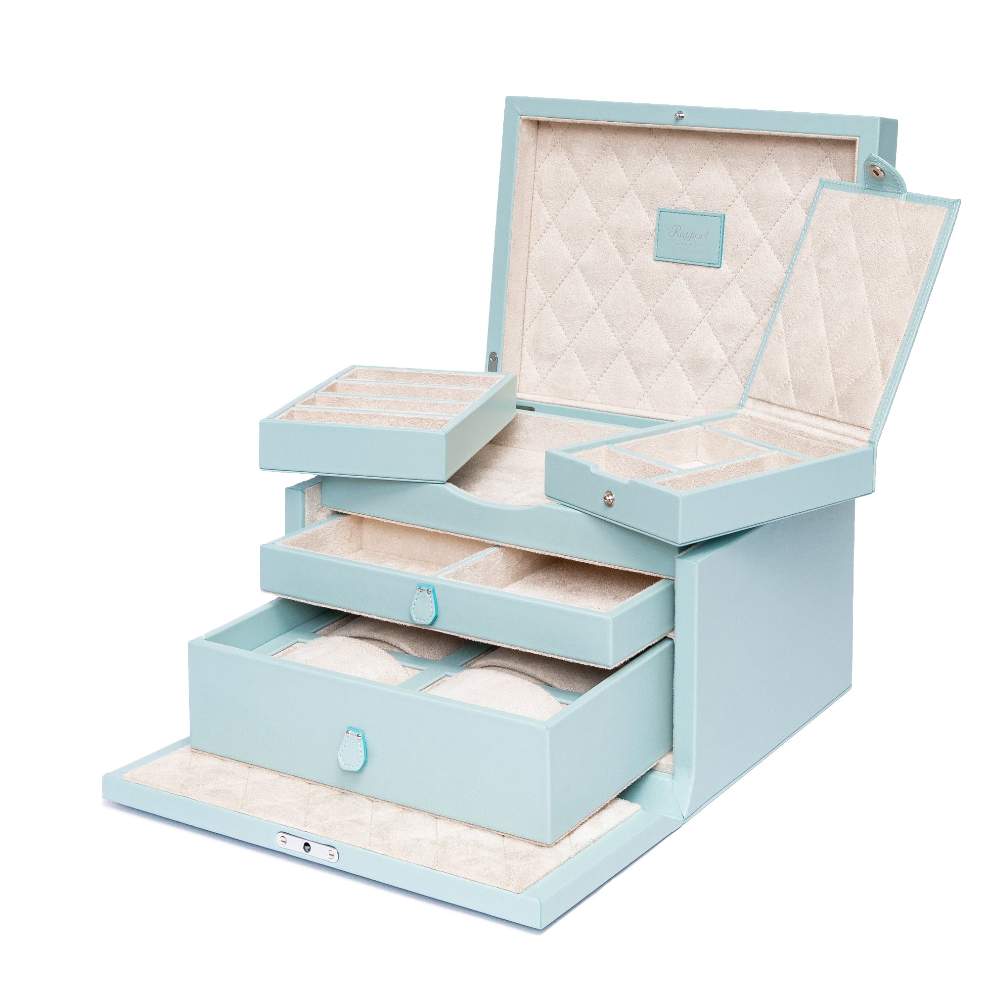 Aura Large Jewellery Box - Turquoise