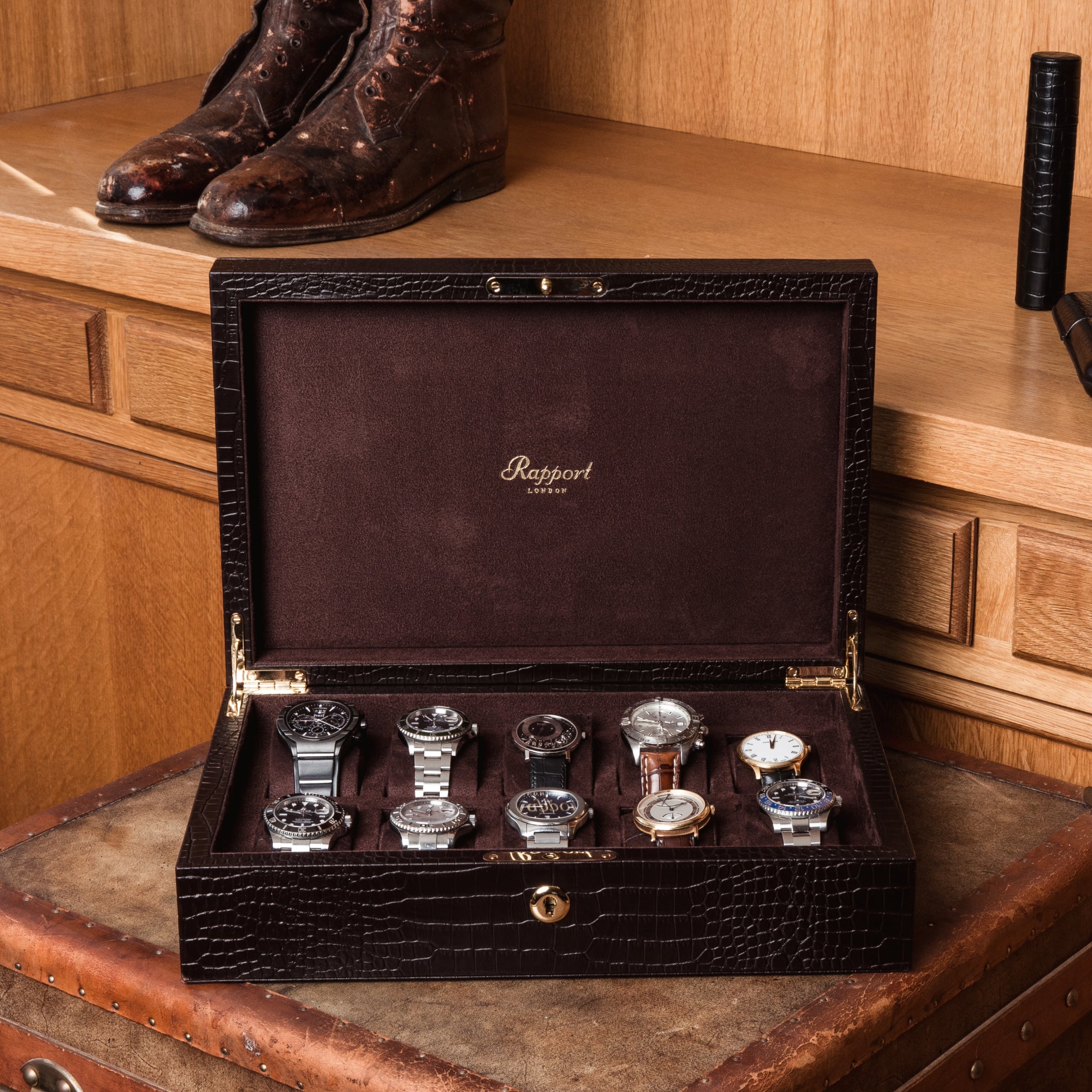 Brompton Ten Watch Box - Brown