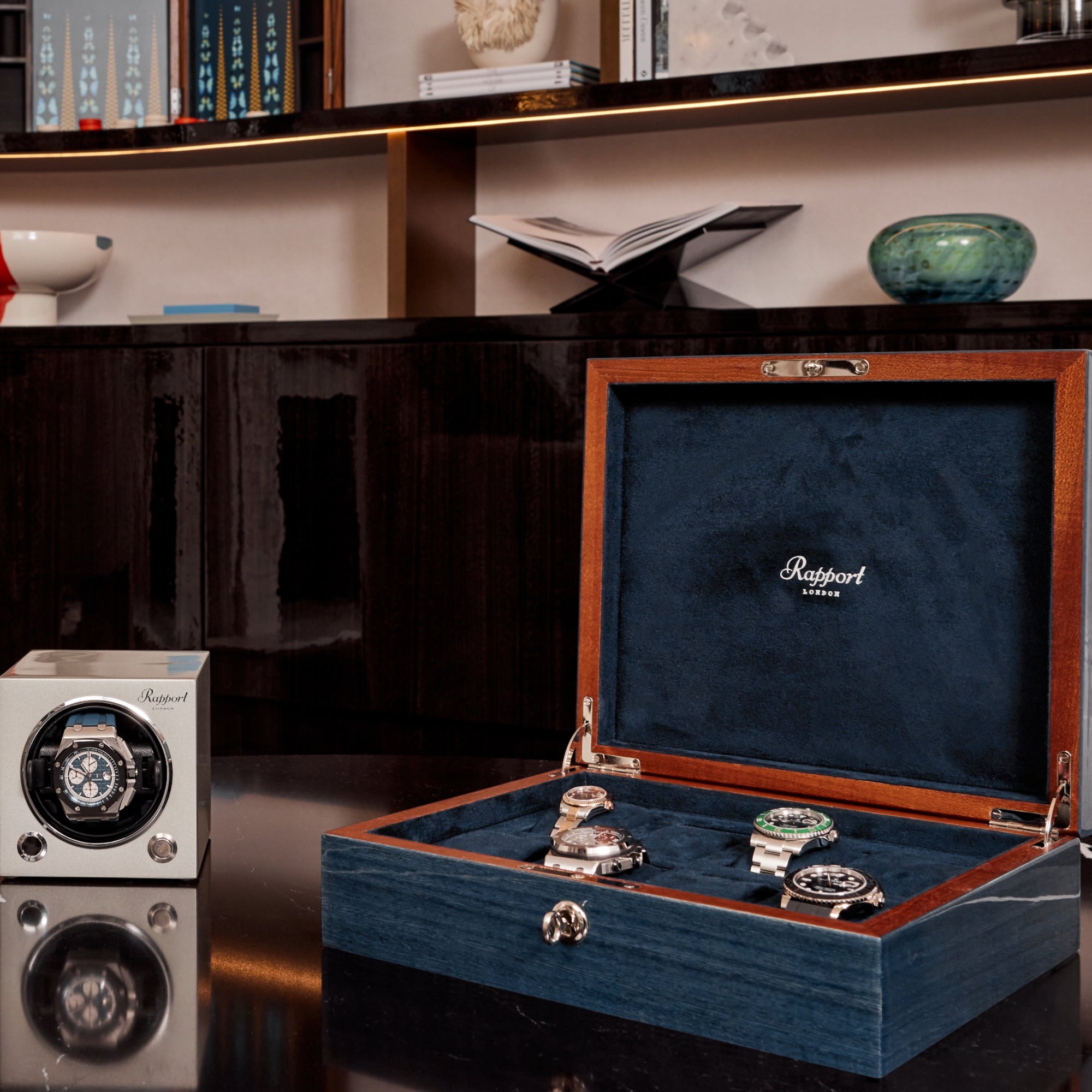 Heritage Chroma Eight Watch Box - Blue