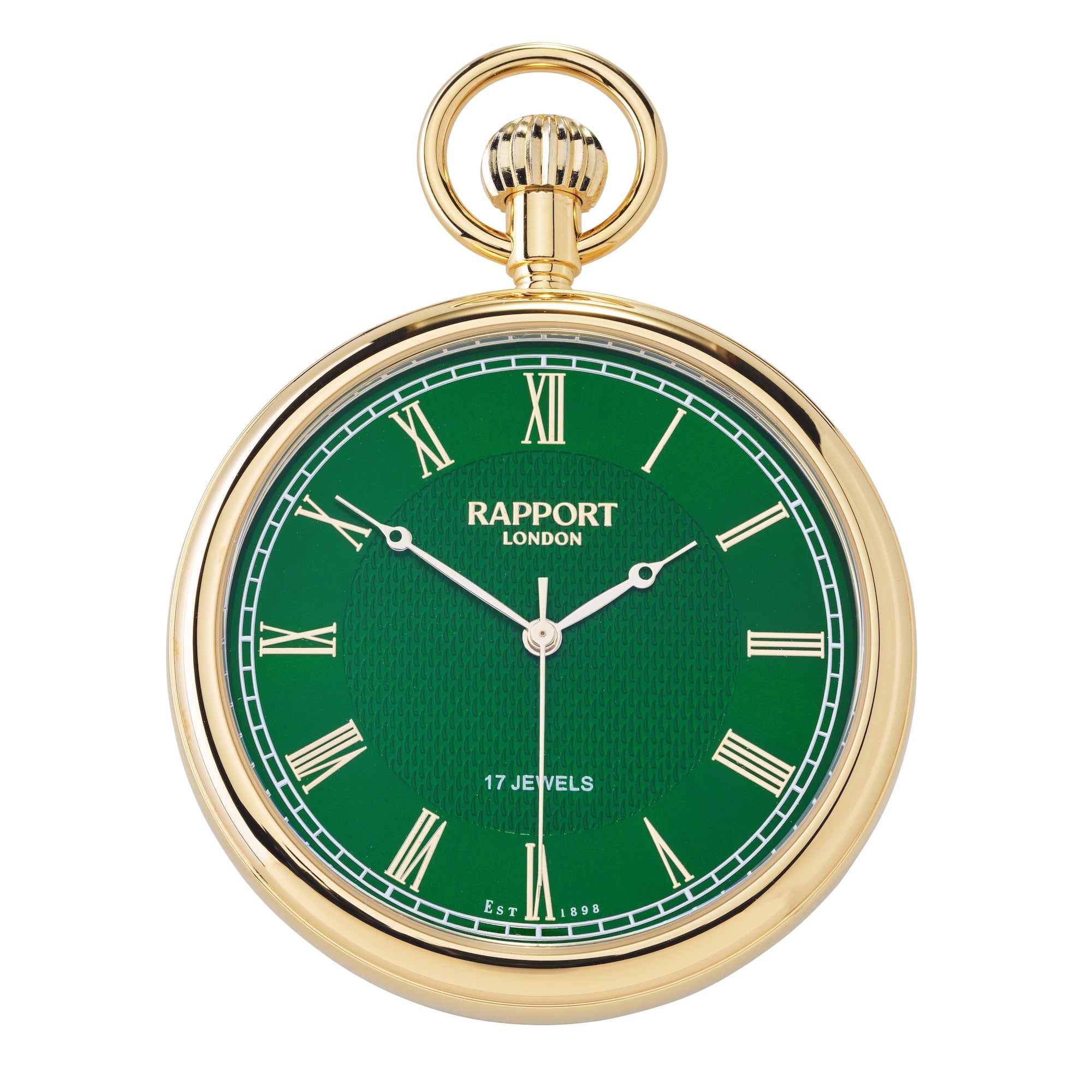 Mechanical Open Face Pocket Watch - Emerald