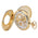 Mechanical Half Hunter Pocket Watch 53mm - Gold