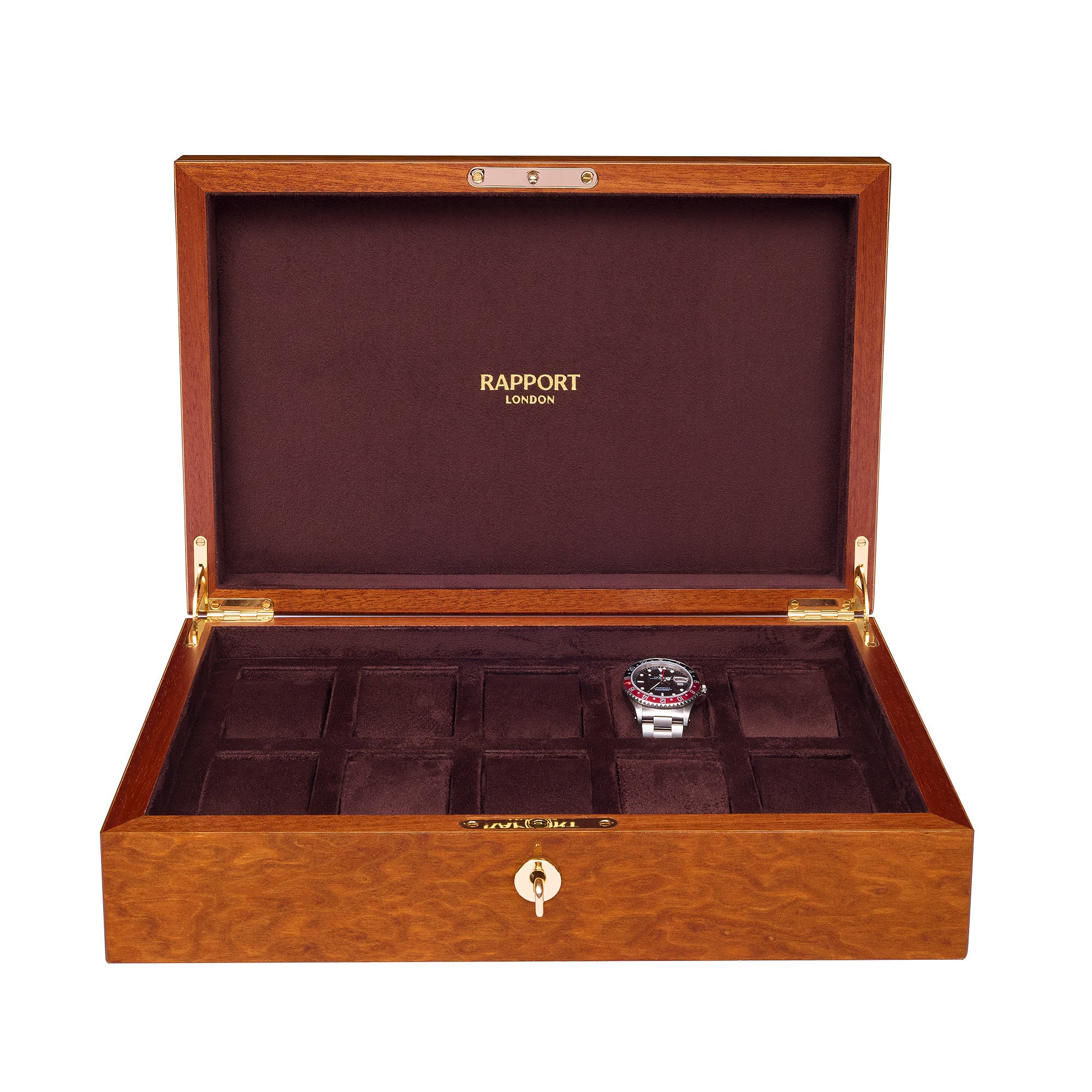 Heritage Ten Watch Box - Burr Walnut