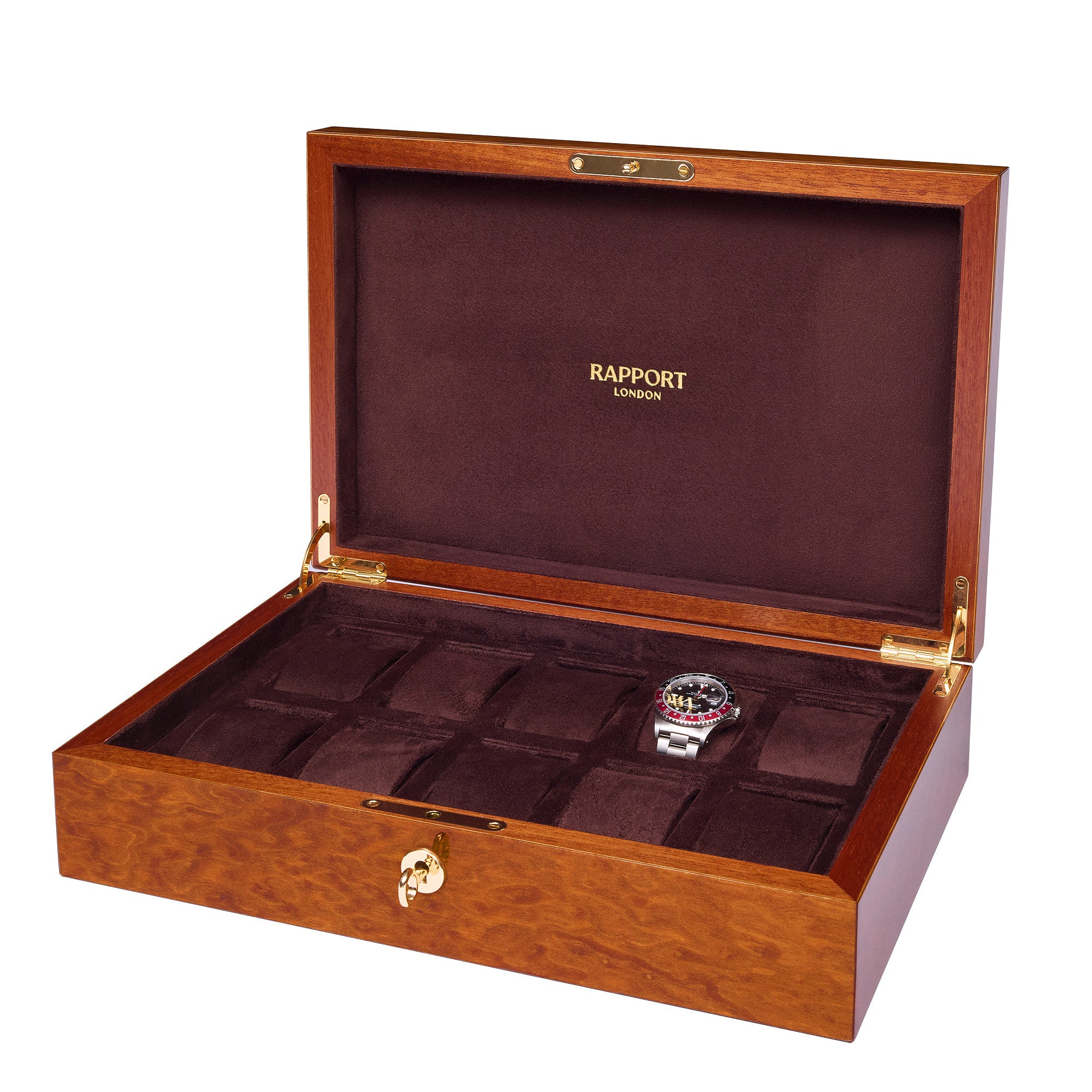 Heritage Ten Watch Box - Burr Walnut