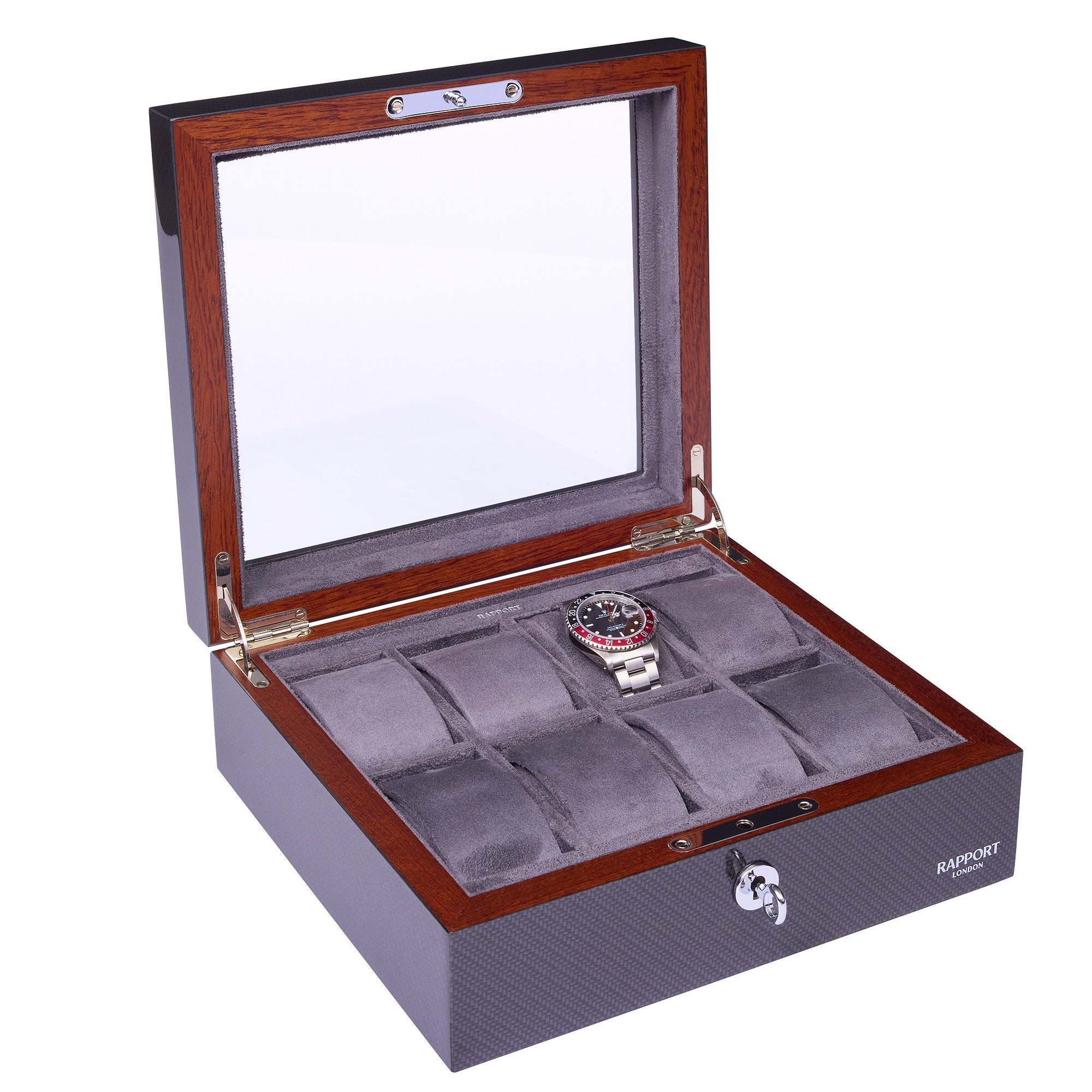 Optic Eight Watch Box - Carbon Fibre