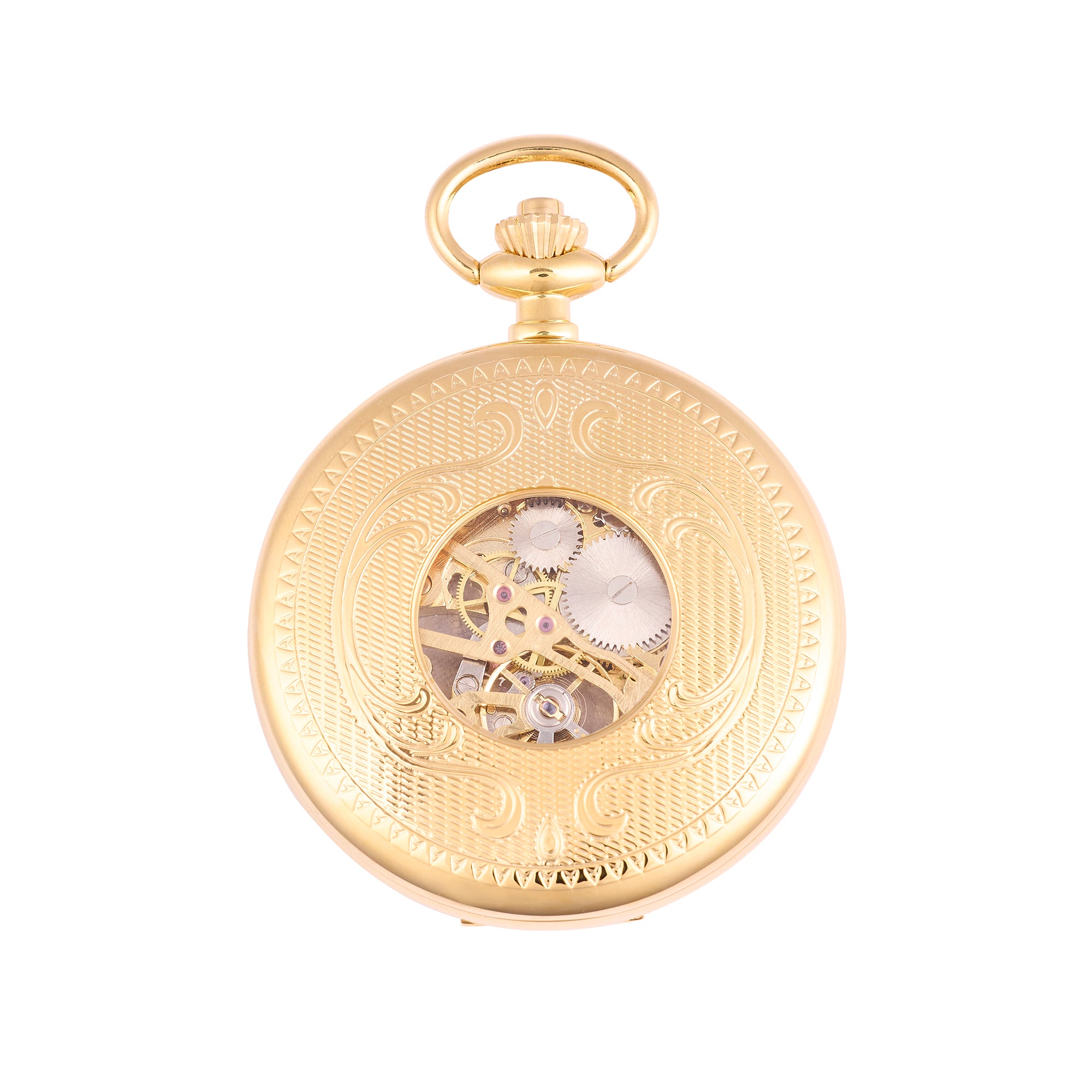 Mechanical Full Hunter Pocket Watch - Gold