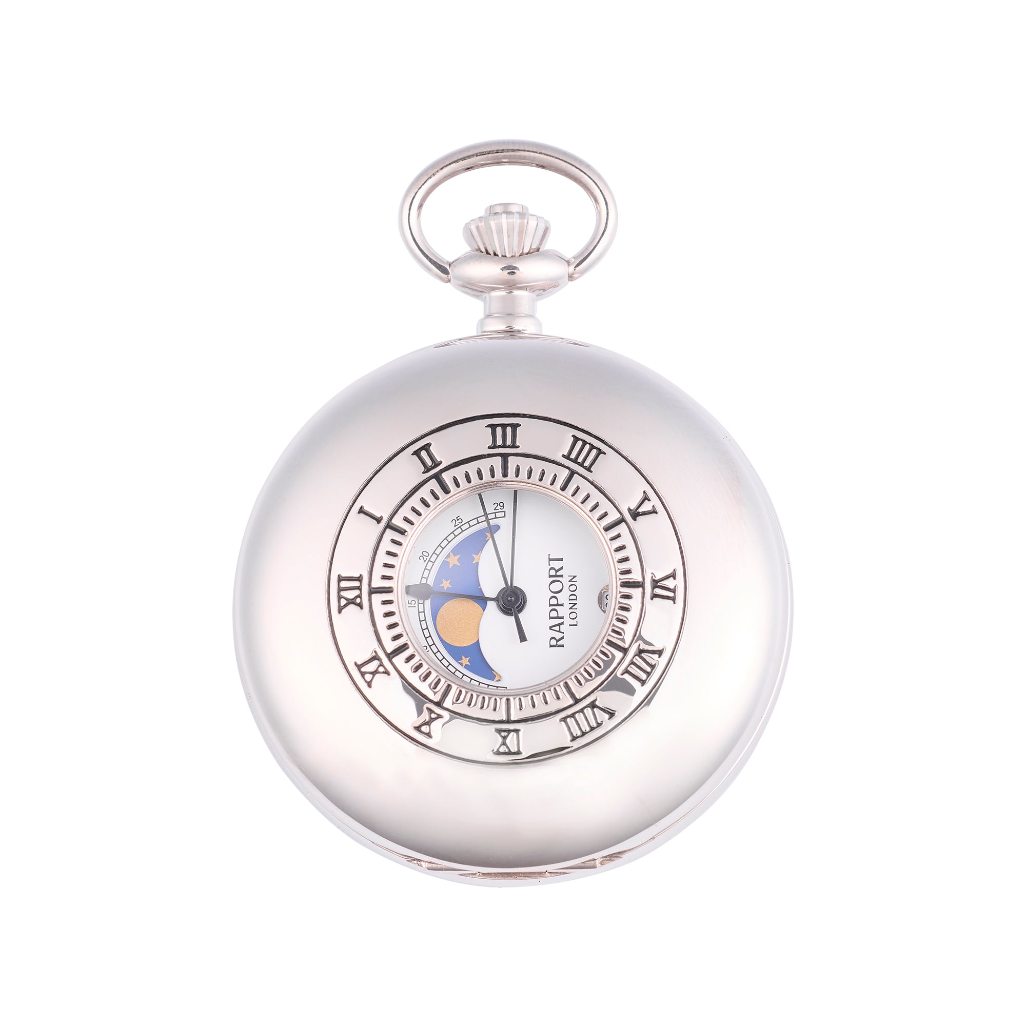 Half Hunter Pocket Watch - Silver