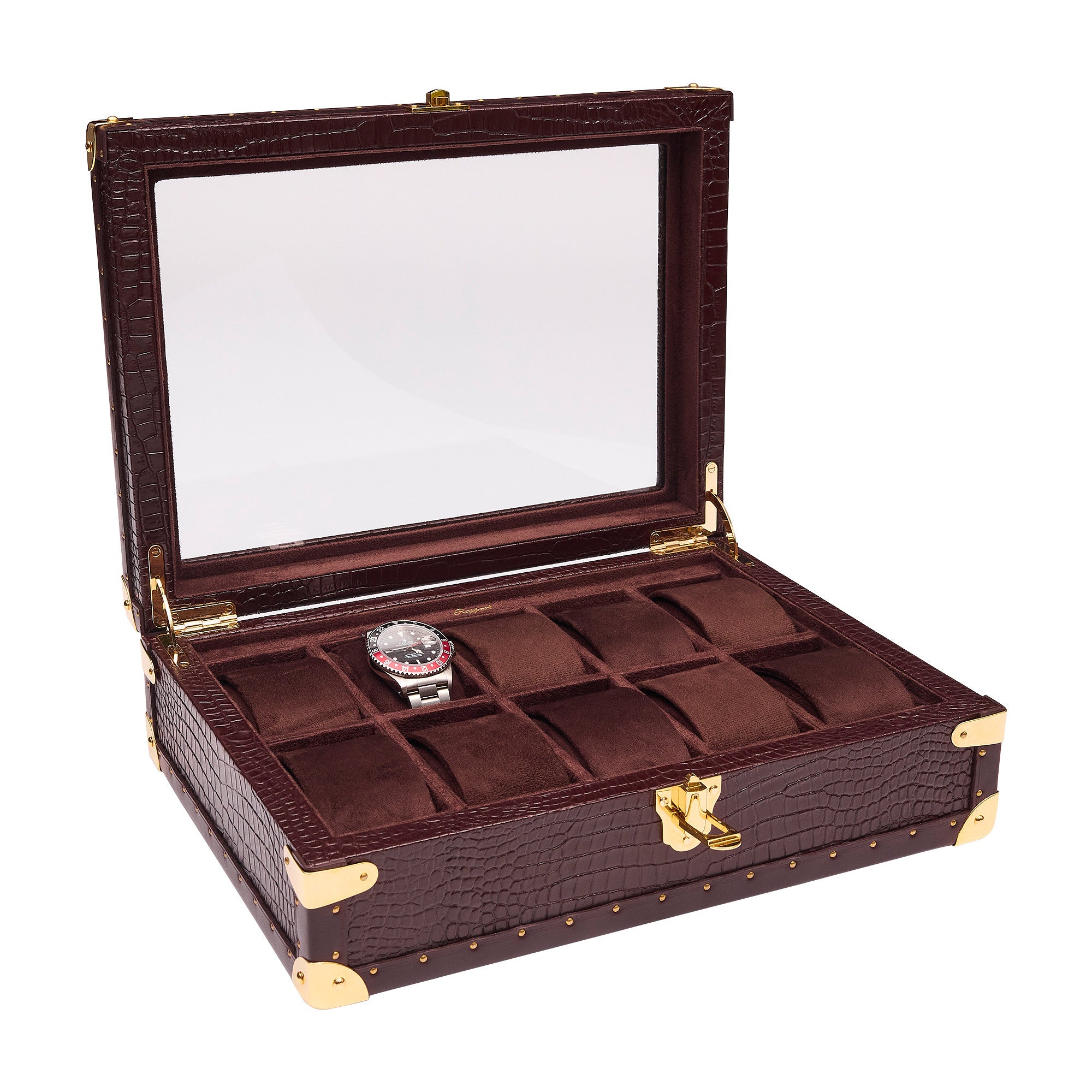 Brompton Optic Watch Box - Brown