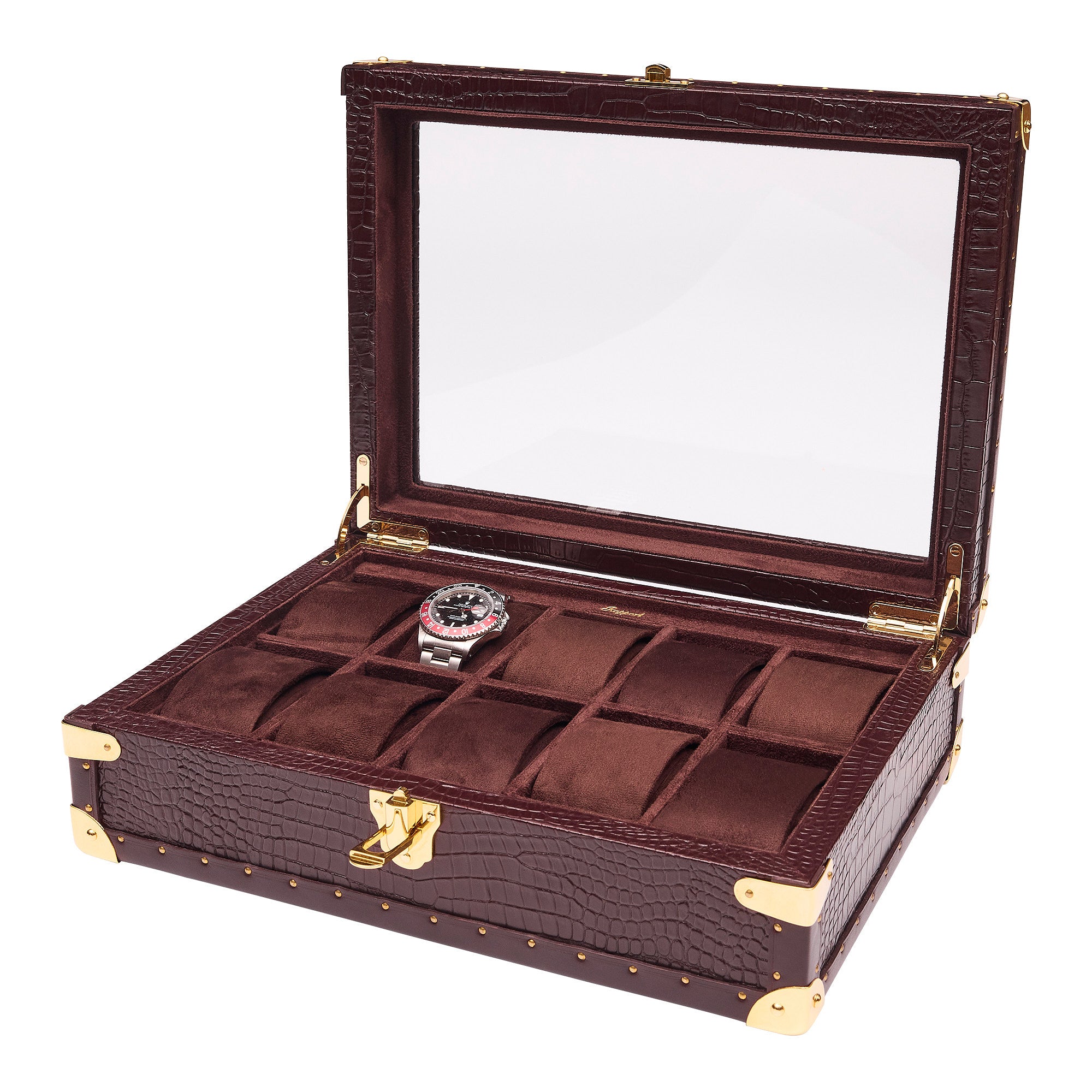 Brompton Optic Watch Box - Brown