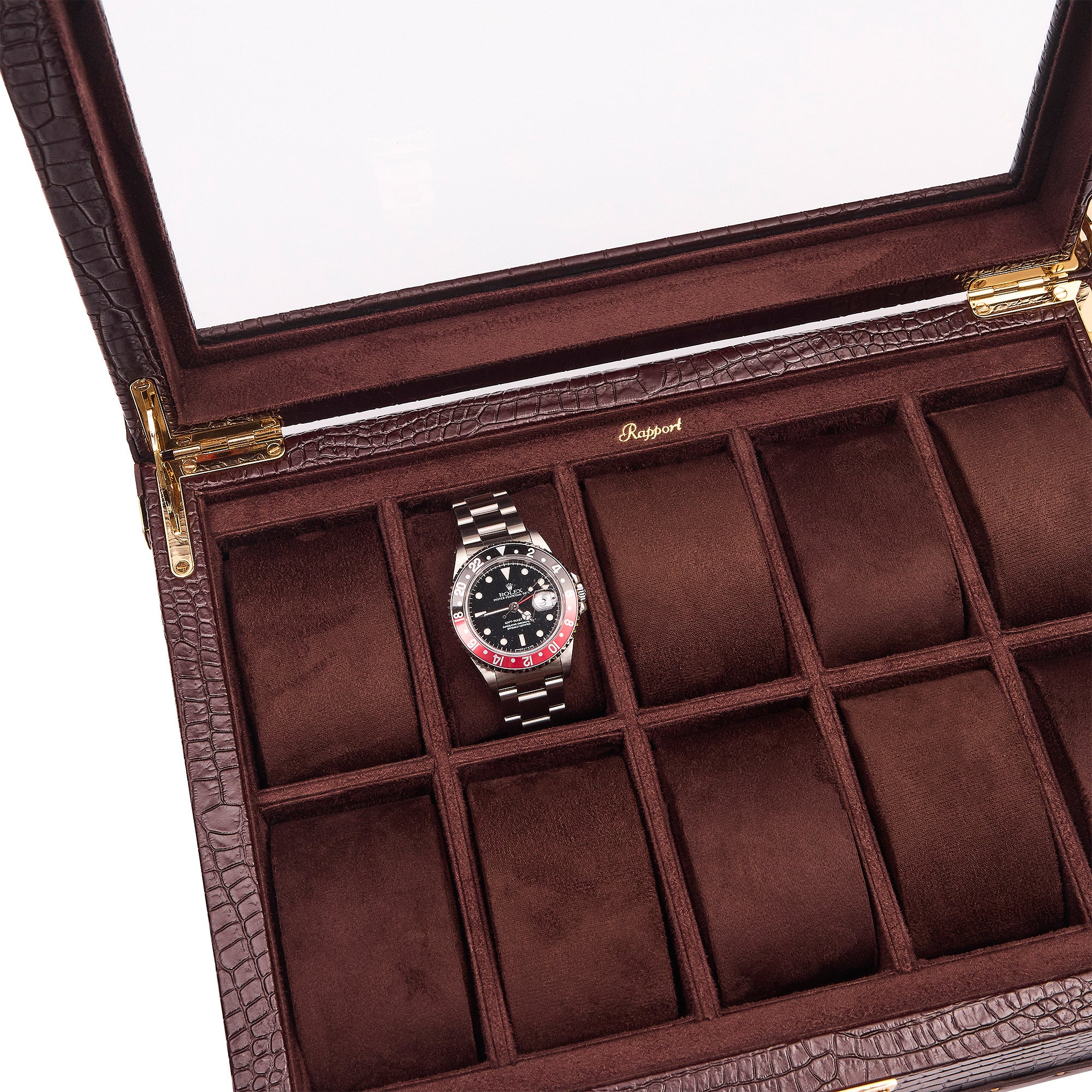 Brompton Optic Watch Box - Brown