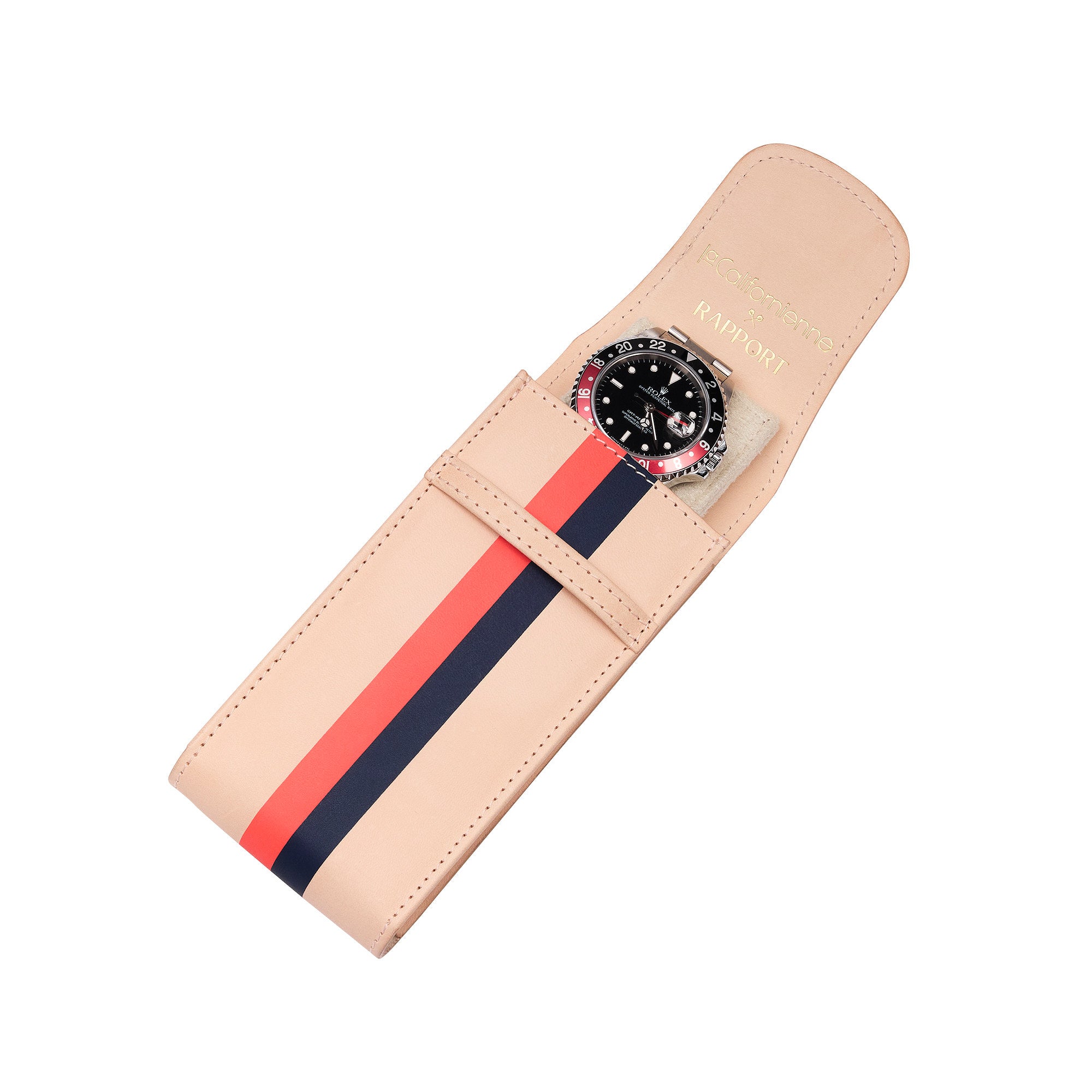 Rapport x La Californienne Single Watch Pouch - Red/Navy