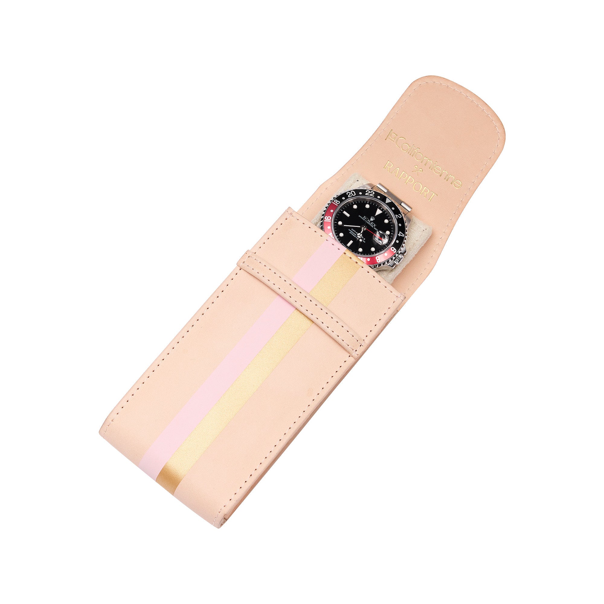 Rapport x La Californienne Single Watch Pouch - Pink/Gold