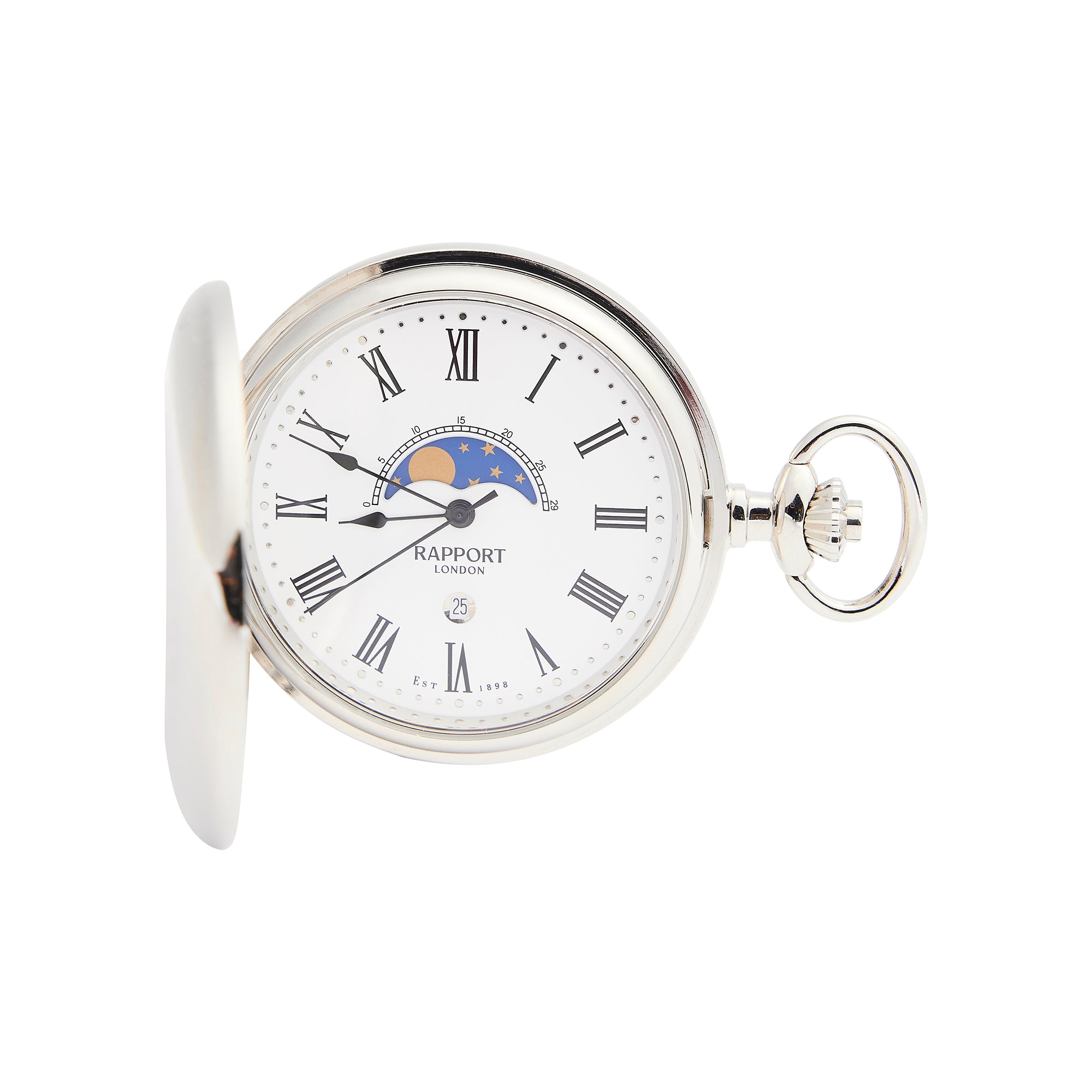 Half Hunter Pocket Watch - Silver