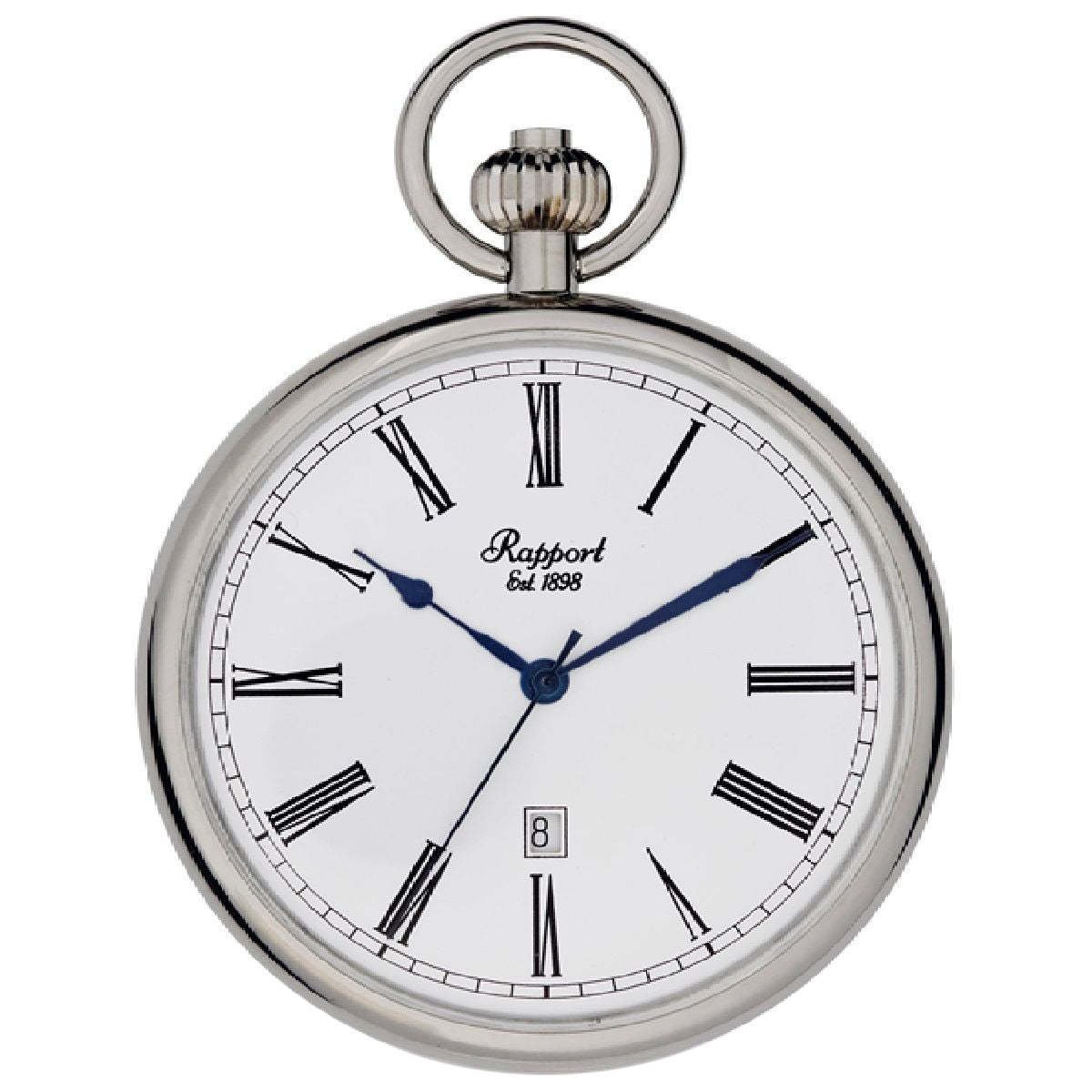 Rapport-Watch Accessories-Quartz Open Face Pocket Watch 52mm-Silver