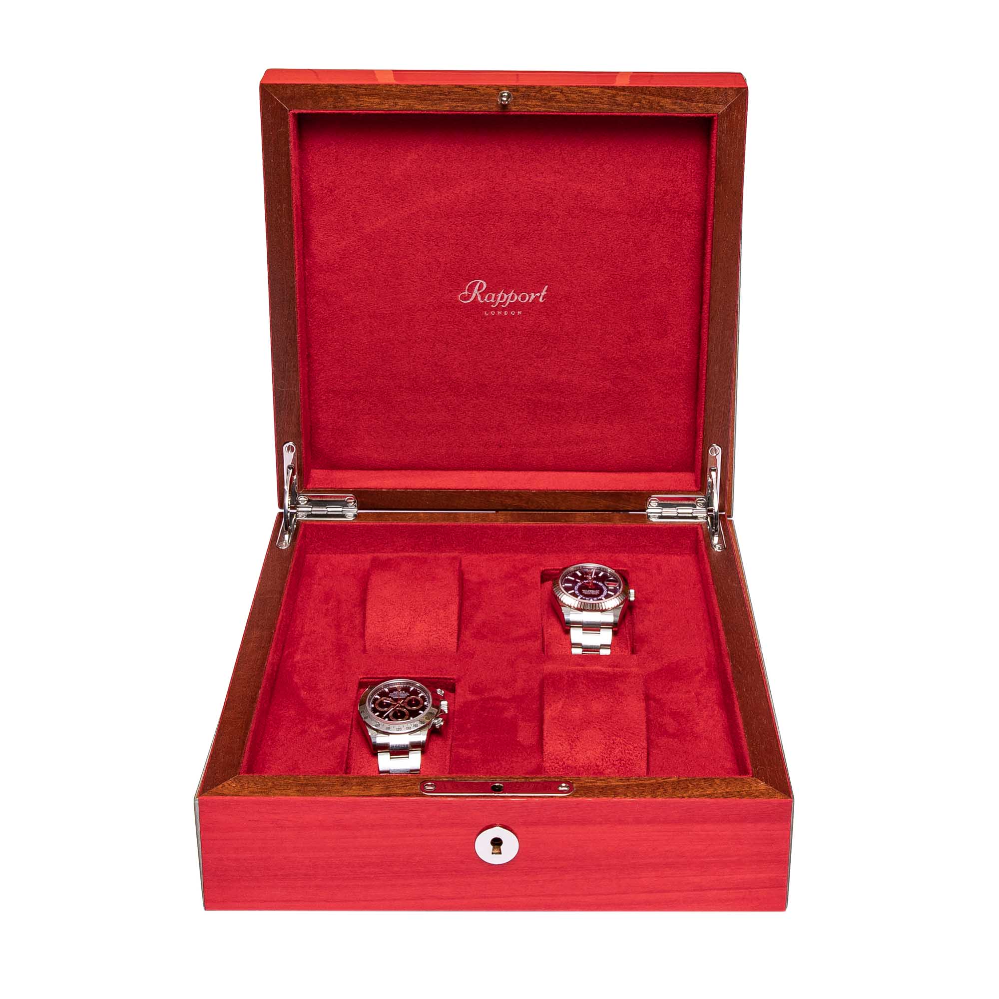 Rapport-Watch Box-Heritage Four Watch Box-Red