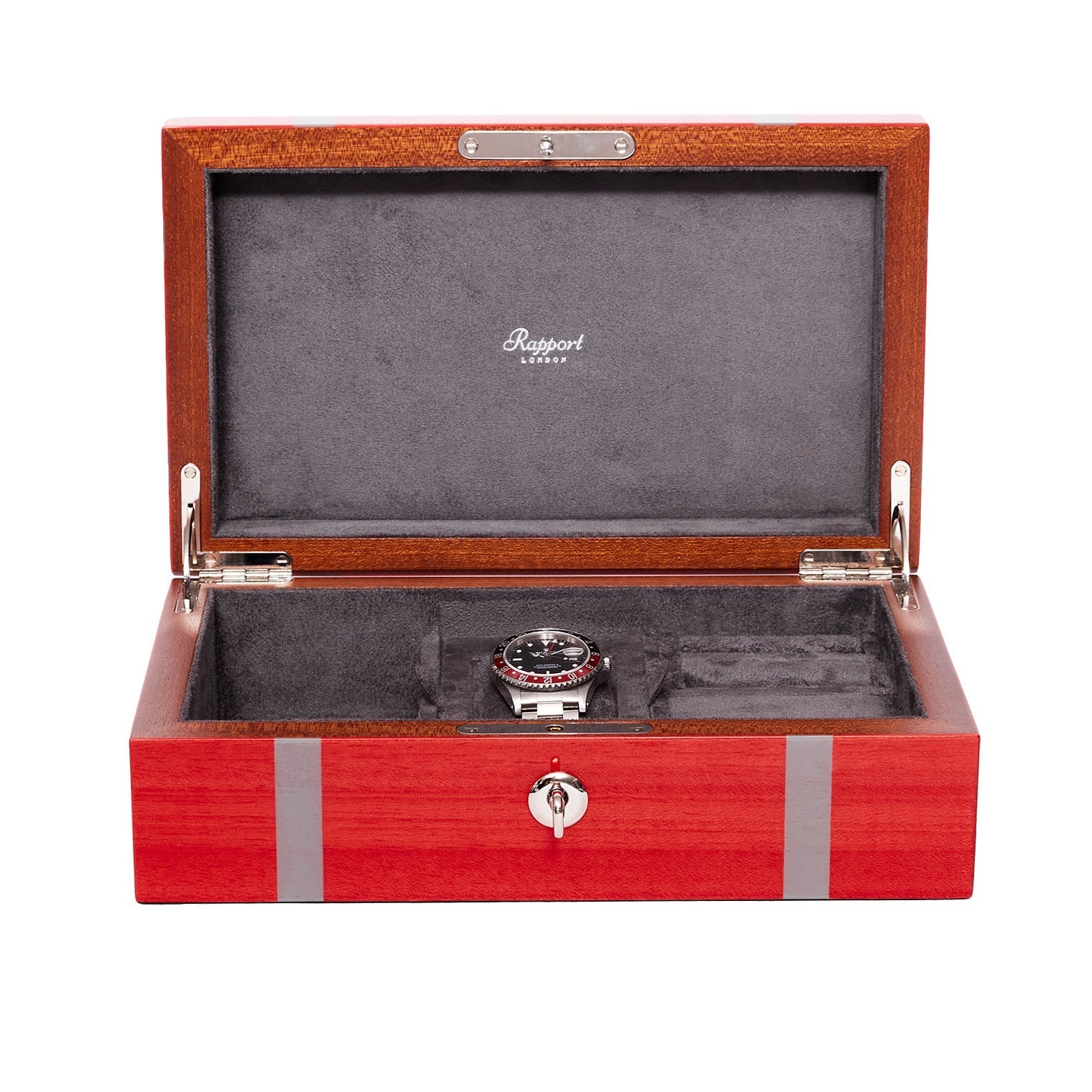 Carnaby Mens Accessory and Jewellery Box in Red