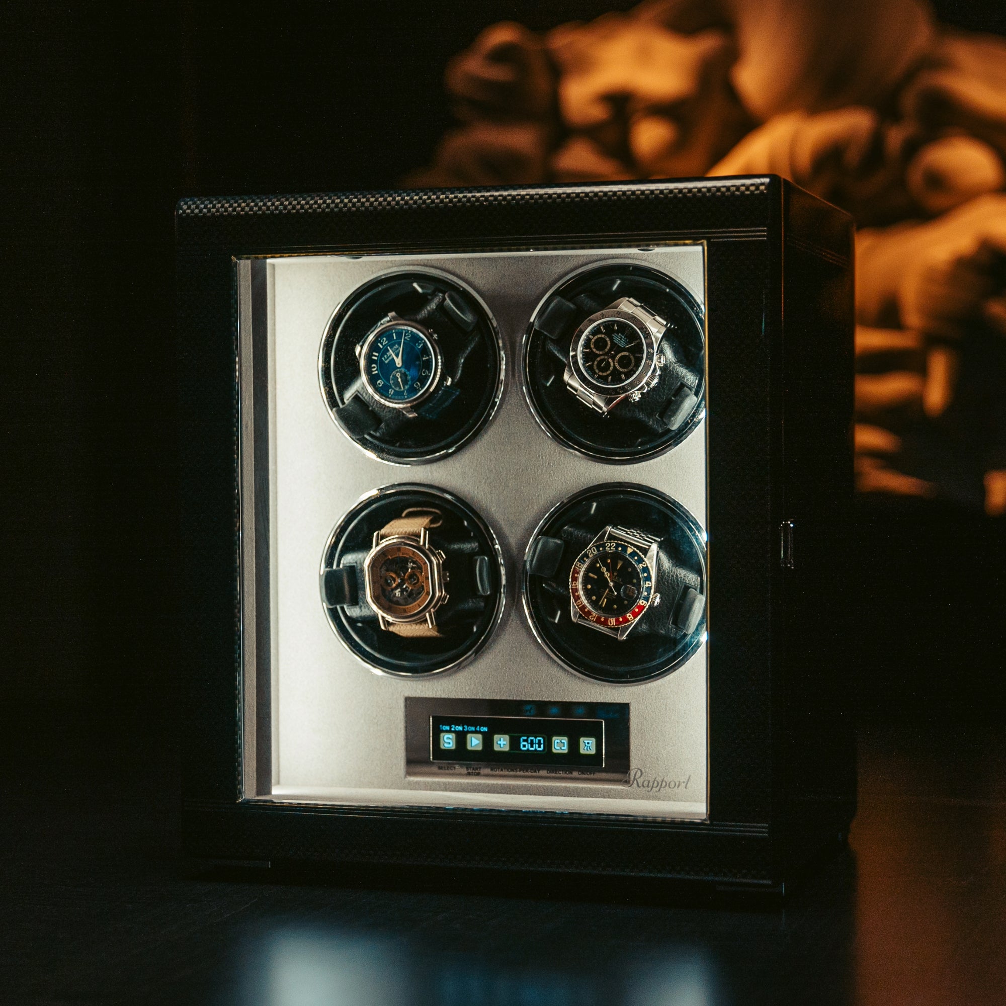 Formula Quad Watch Winder - Carbon Fibre