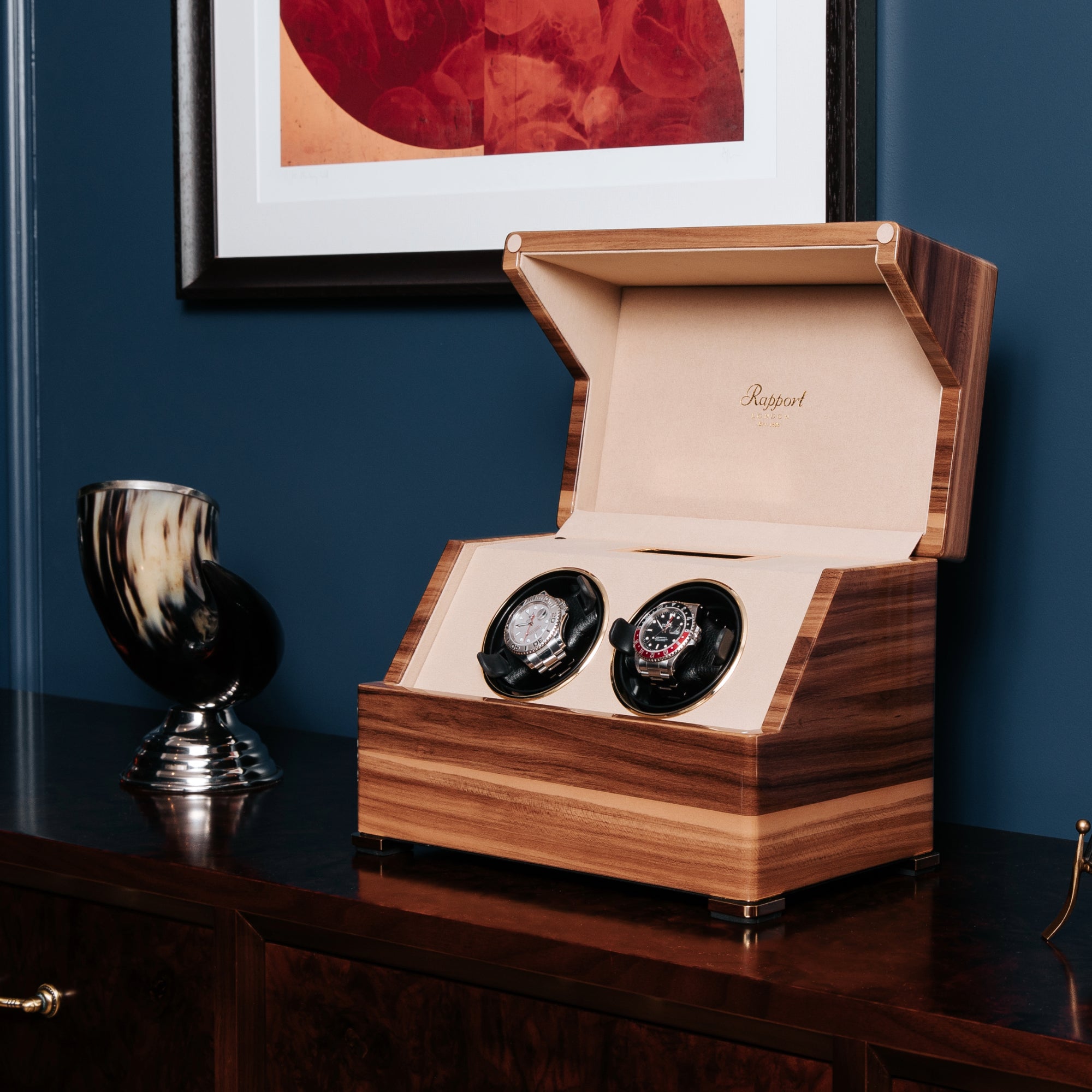 Perpetua III Duo Watch Winder - Walnut