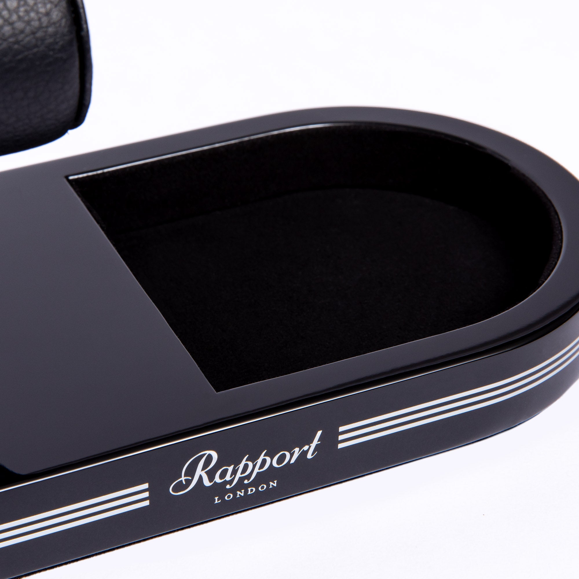 Formula Watch Stand With Tray - Black Silver