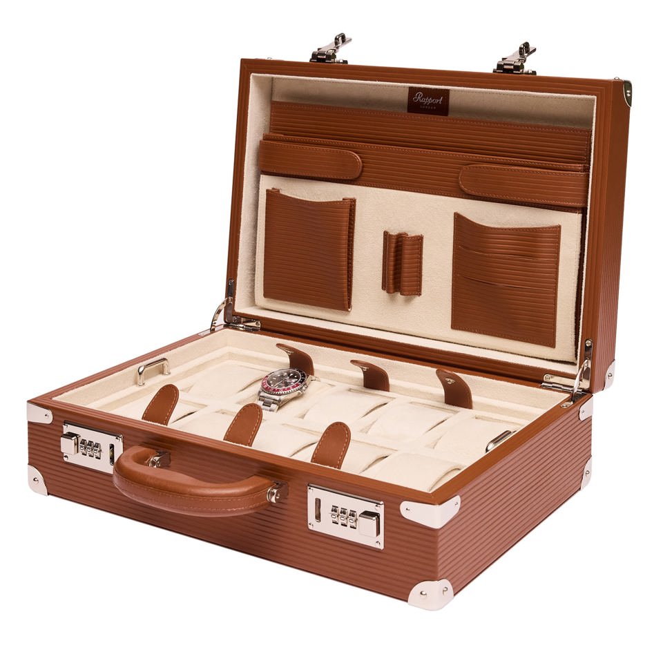 Nova Ten Watch Briefcase - Tan