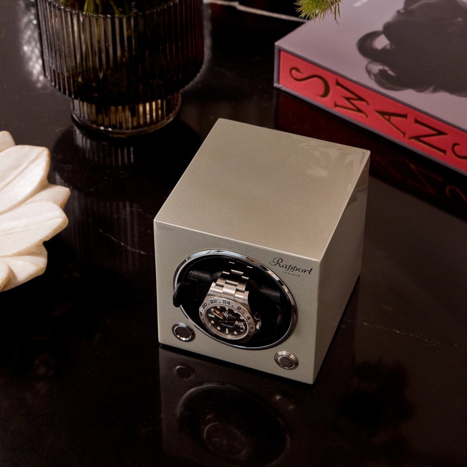 Evo Single Watch Winder - Platinum Silver