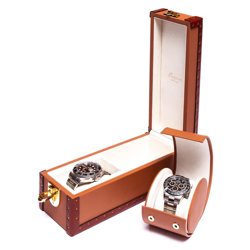 Kensington Two Watch Box - Tan