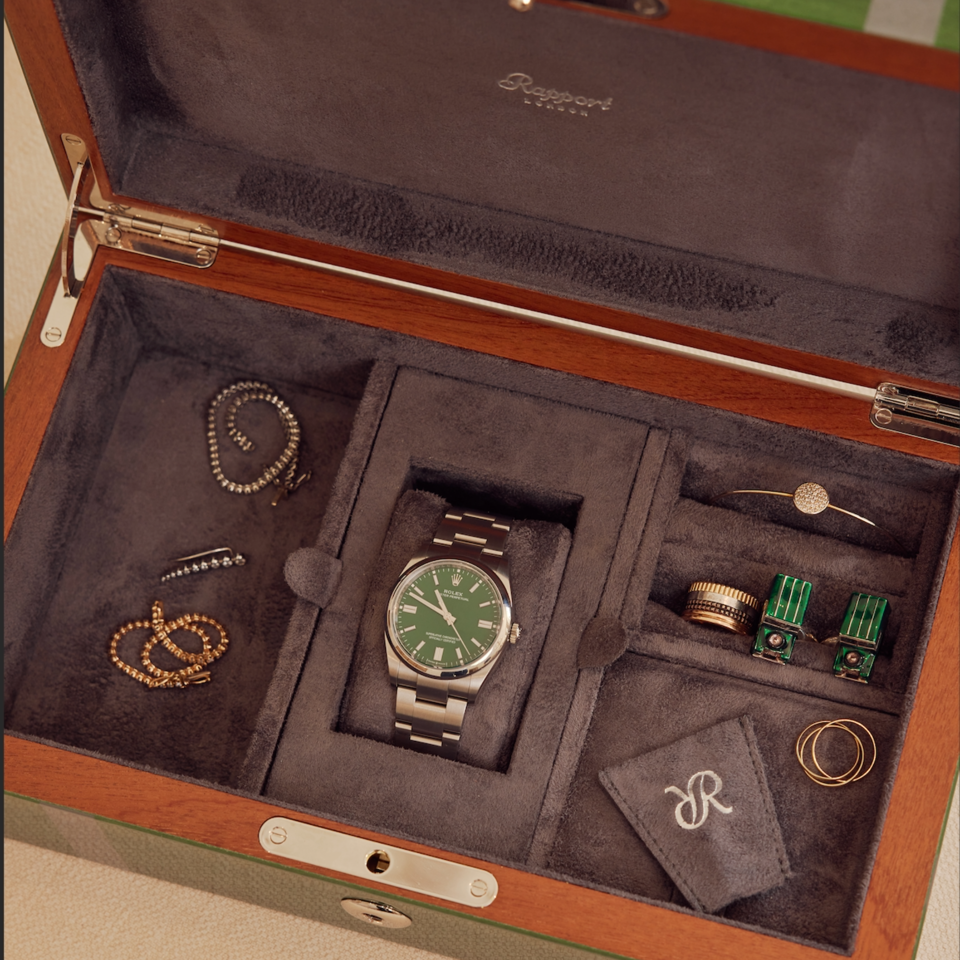 Carnaby Watch and Jewellery Box - Green