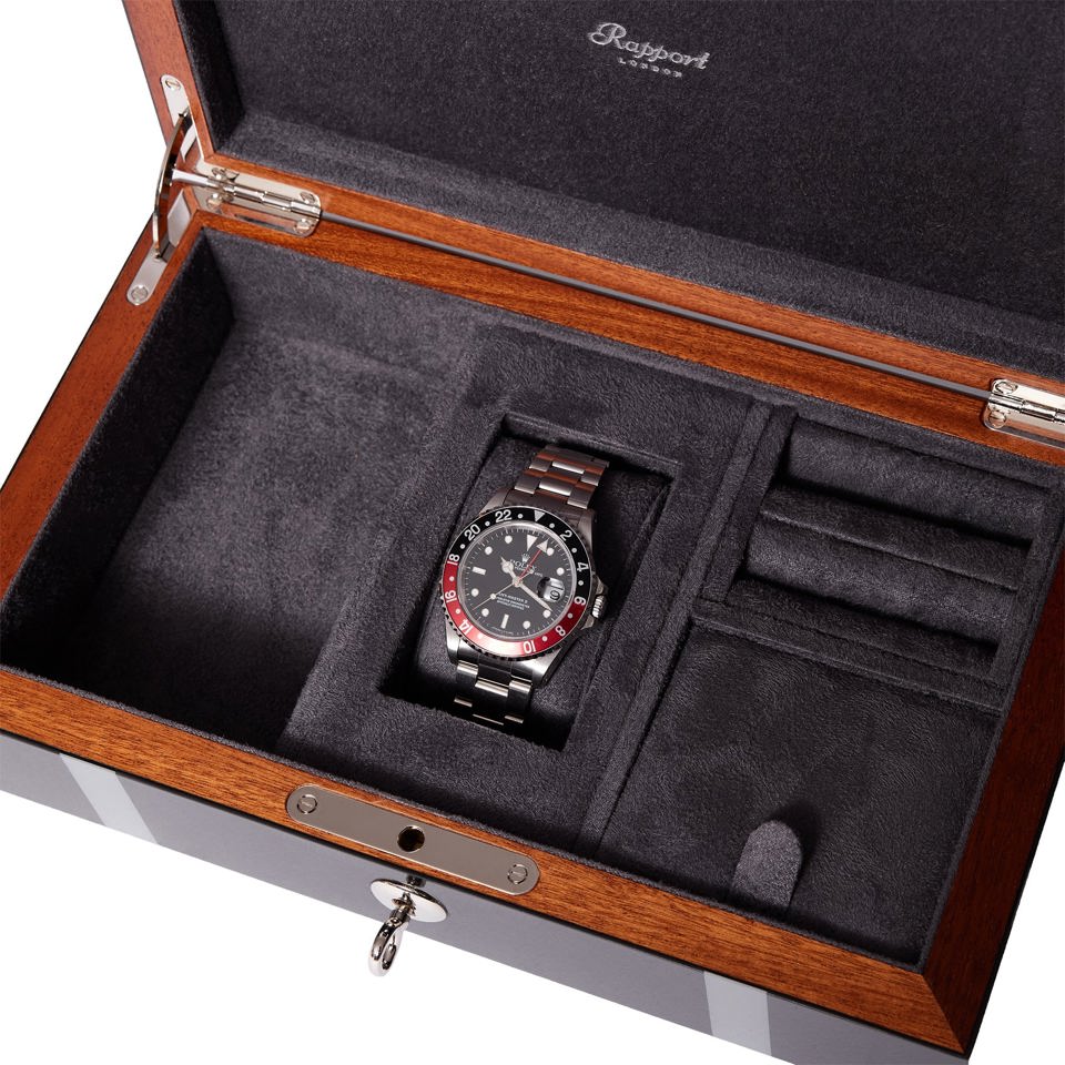 Carnaby Watch and Jewellery Box - Black