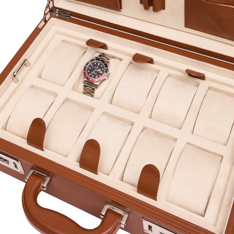 Nova Ten Watch Briefcase - Tan