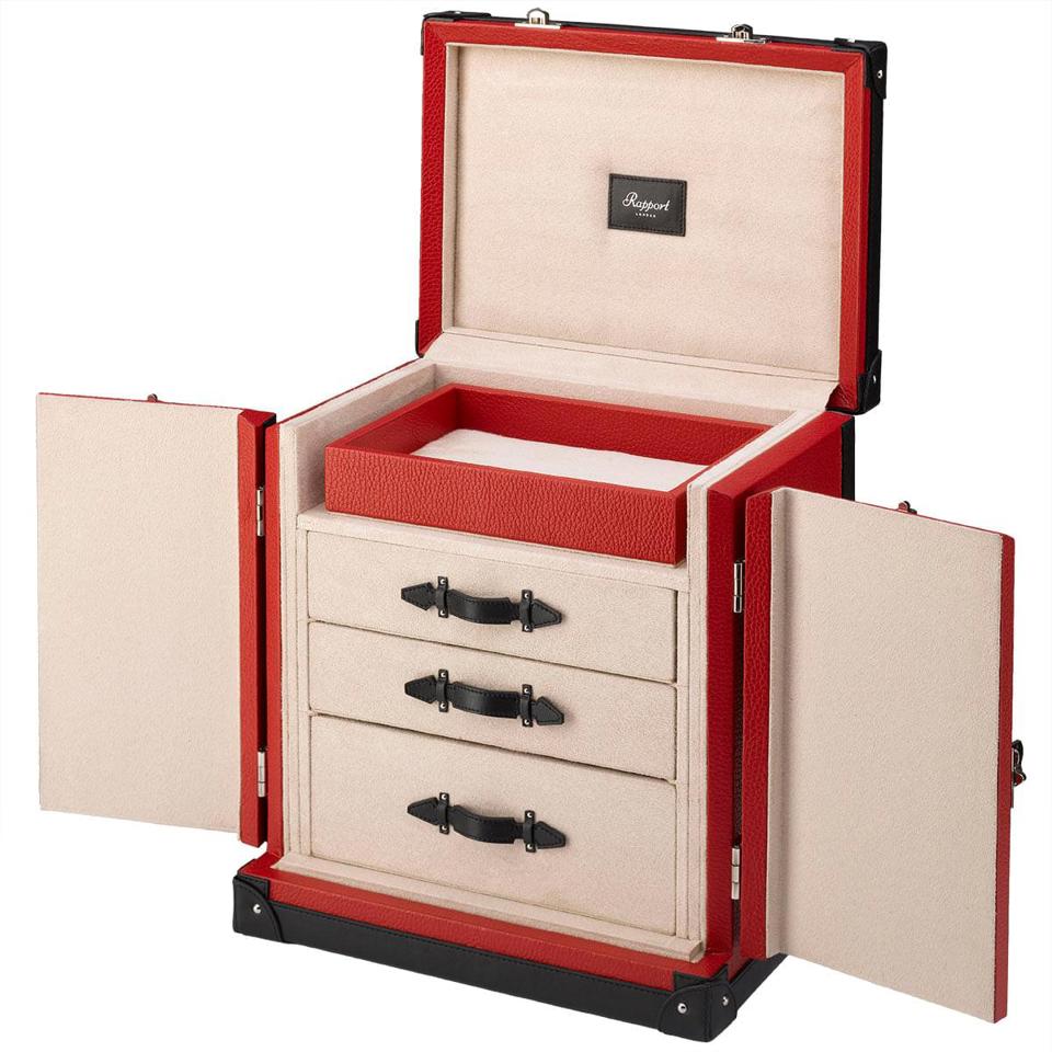 Deluxe Jewellery Trunk - Red