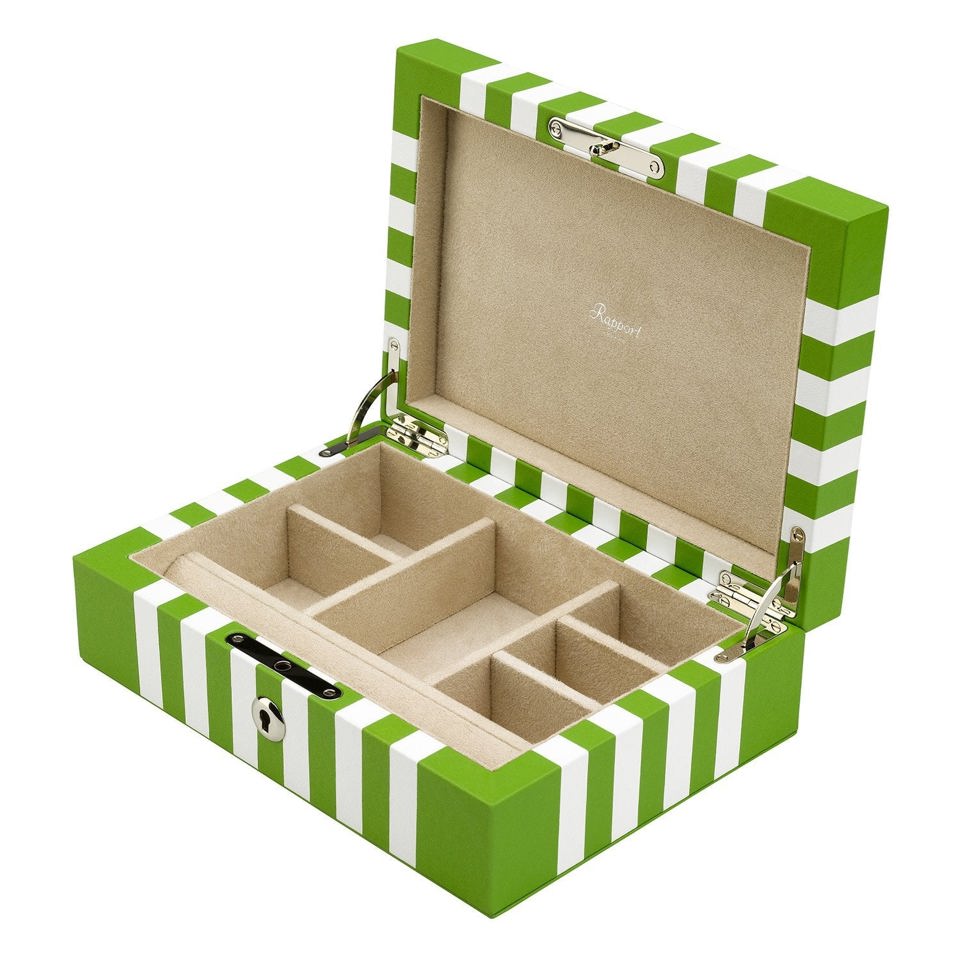 Maze Jewellery Box - Green/White