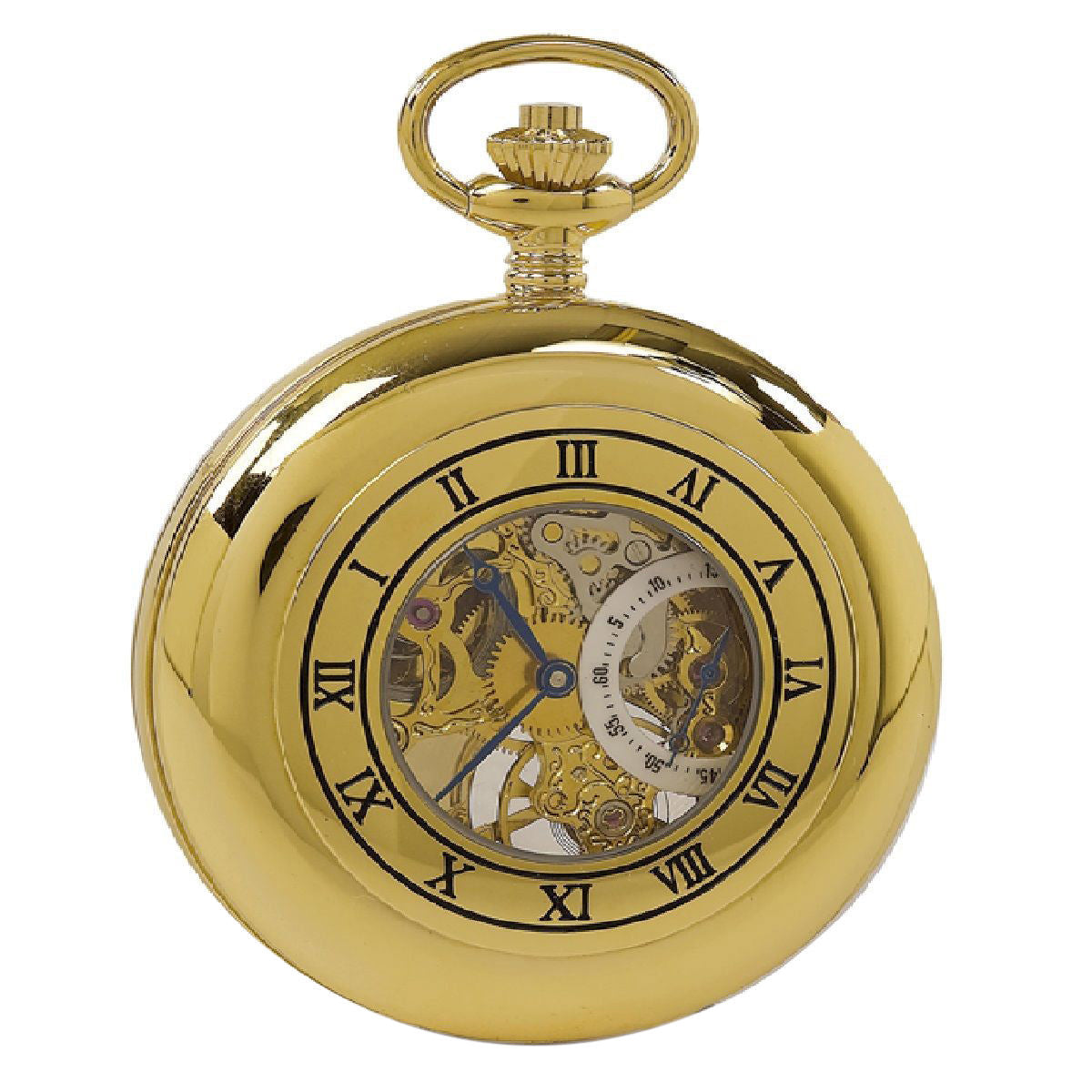 Mechanical Half Hunter Pocket Watch 53mm - Gold