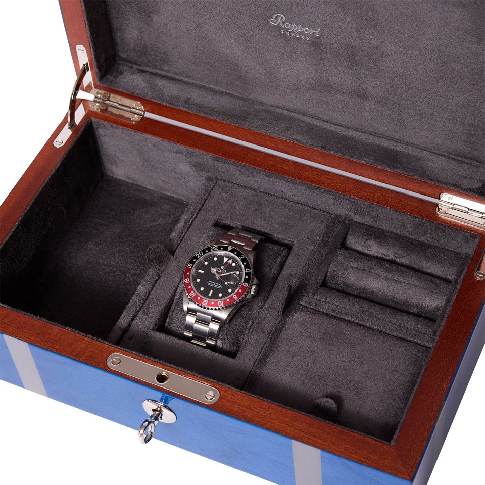 Carnaby Watch and Jewellery Box - Blue